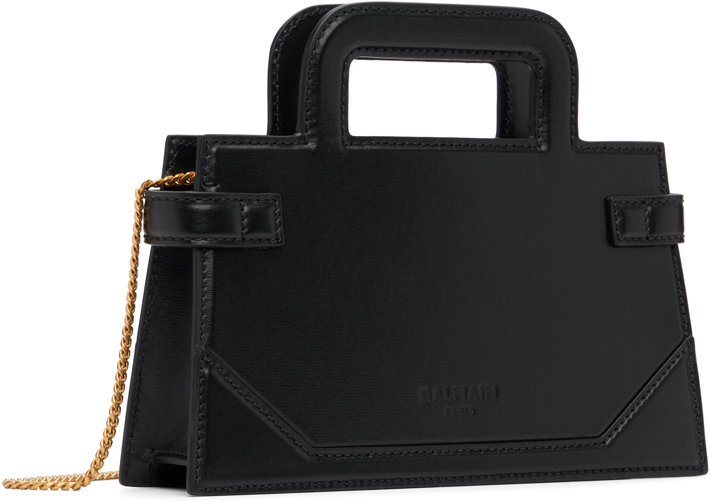 Balmain B-buzz Small Handbag In Black