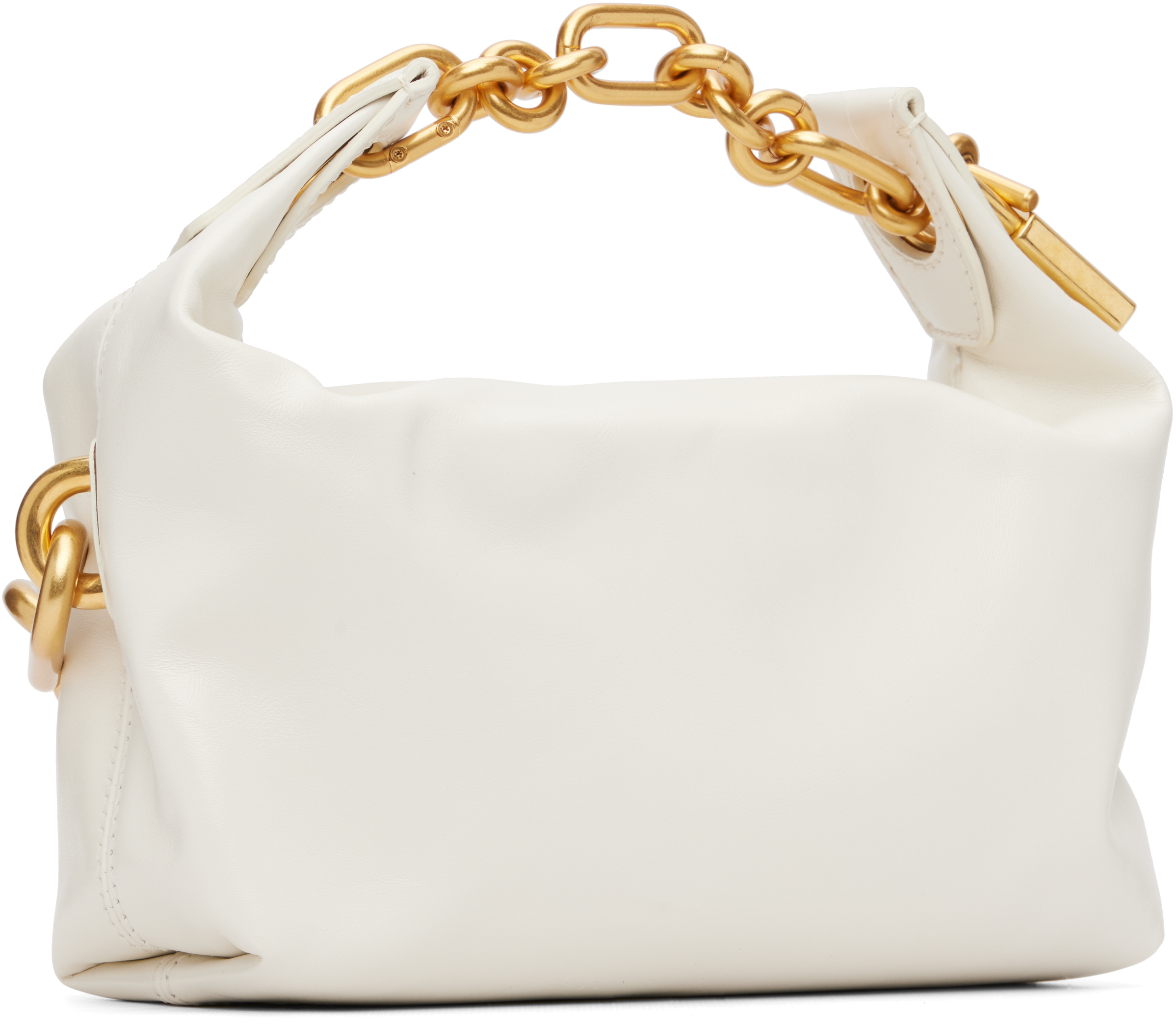 Balmain Sync Chain Mini Top-handle Bag In Calfskin Leather In Sand