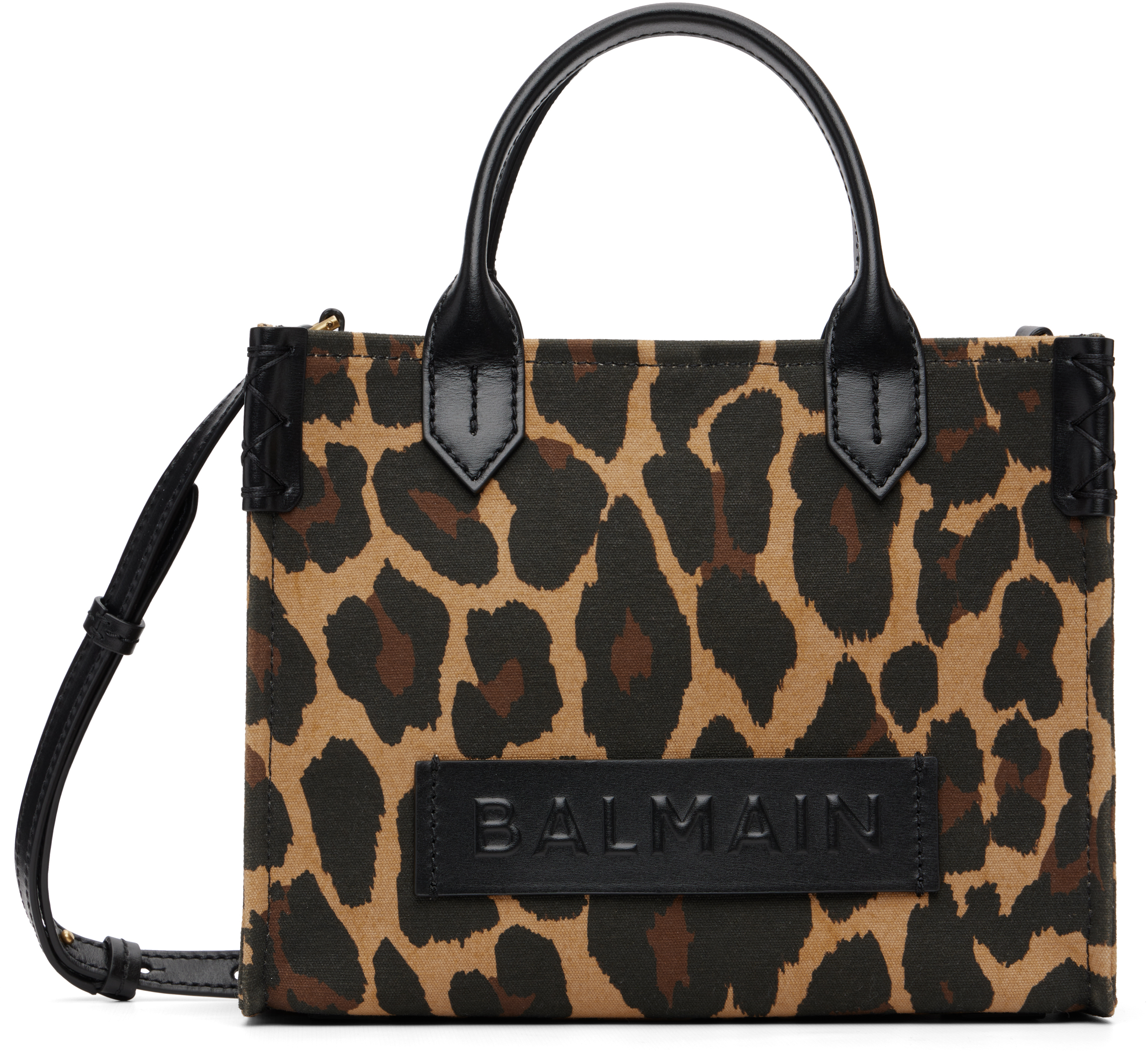 Balmain Handbag Woman Color Beige In Animal Print