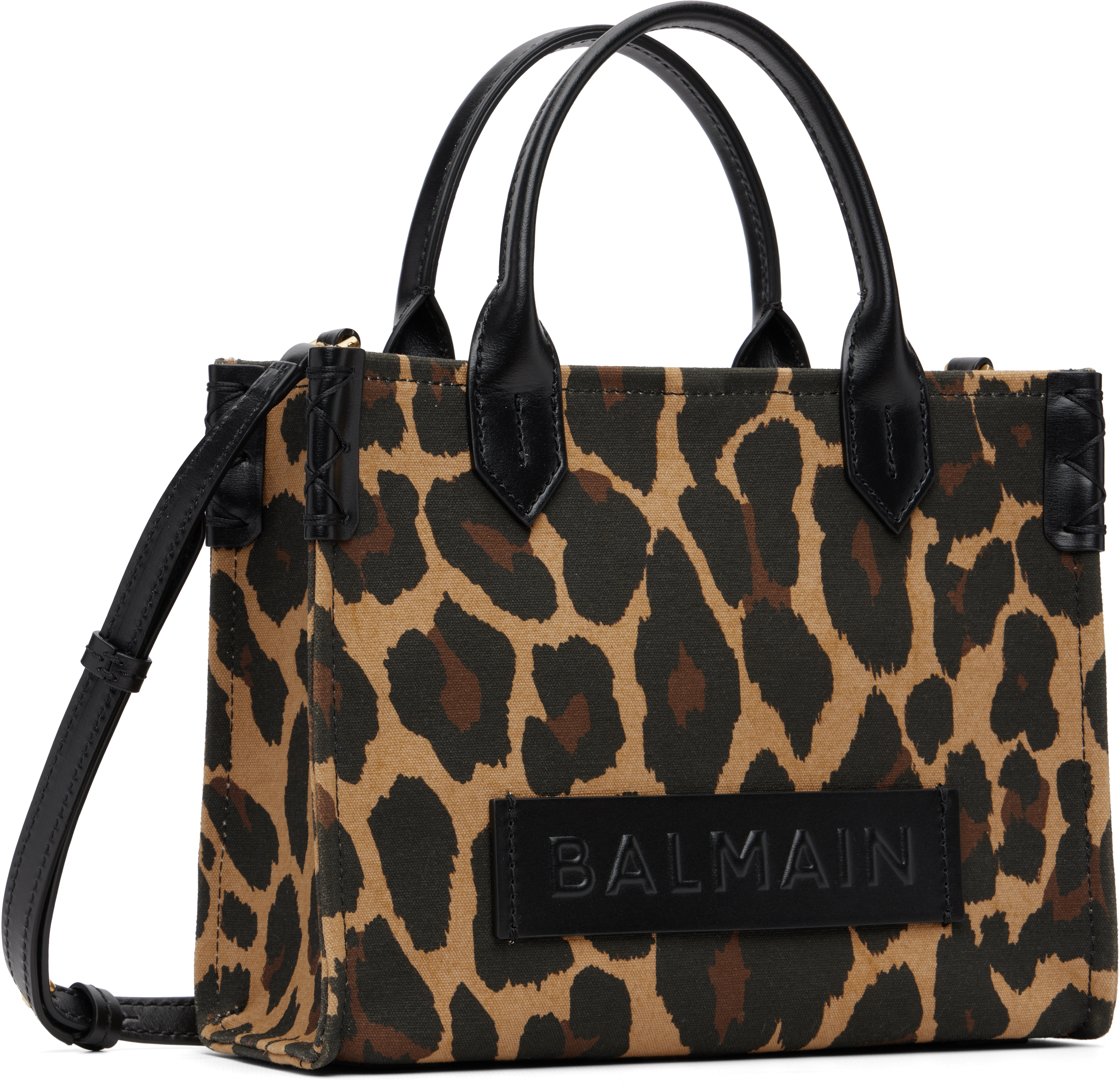 Balmain Handbag Woman Color Beige In Animal Print