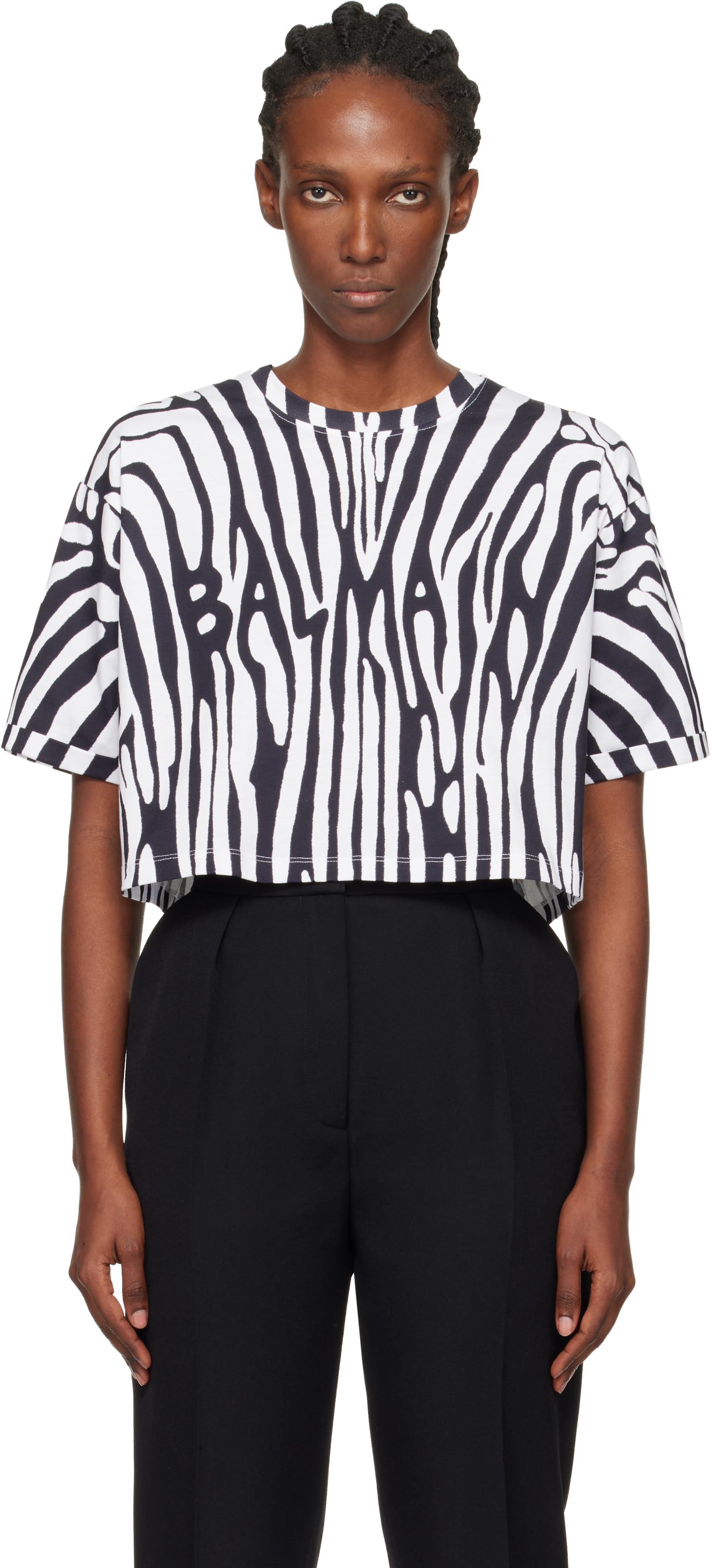 Balmainのホワイト＆ブラック Zebra 