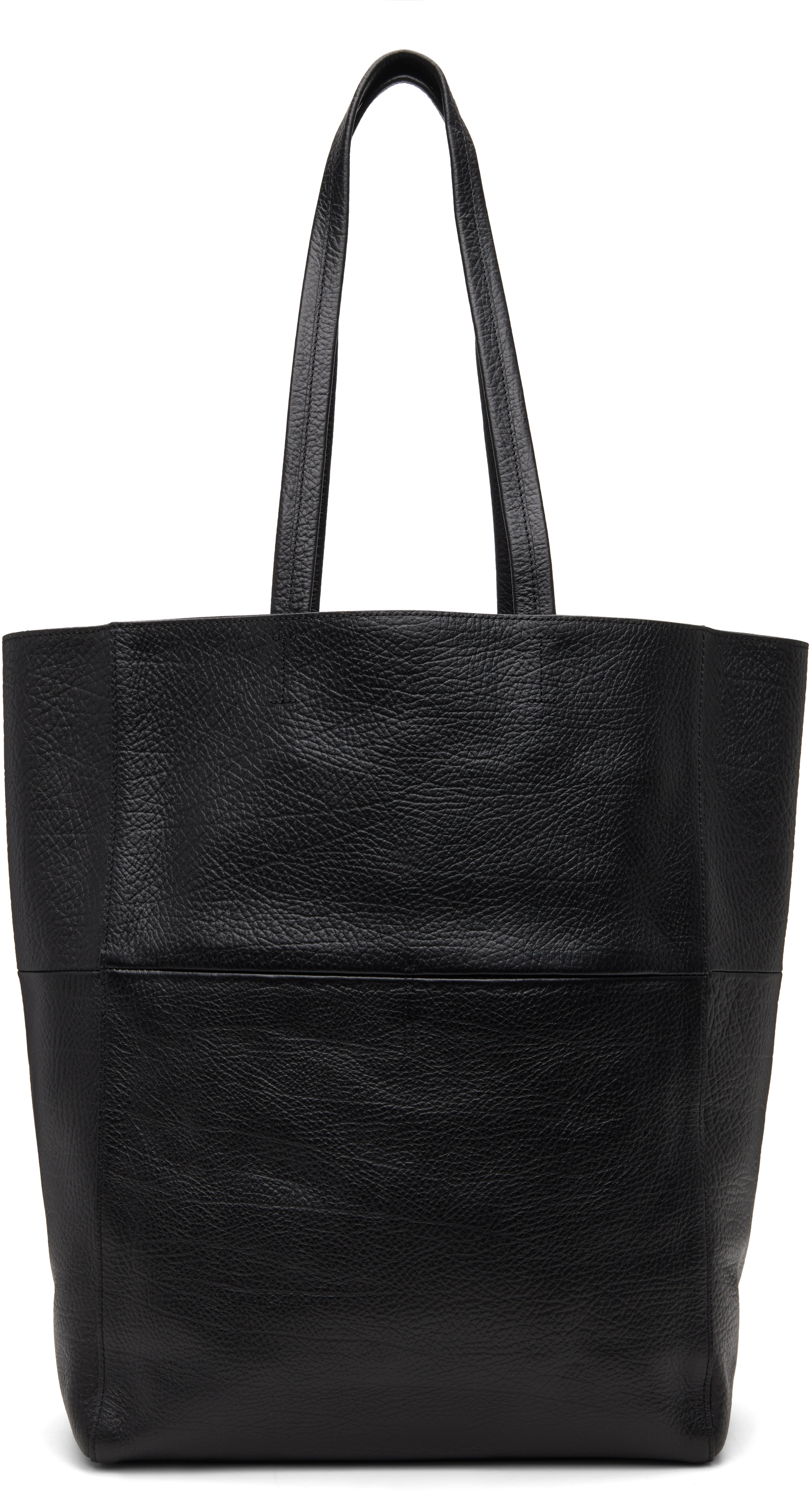 Tonywack Black Embossed Leather Tote In Black