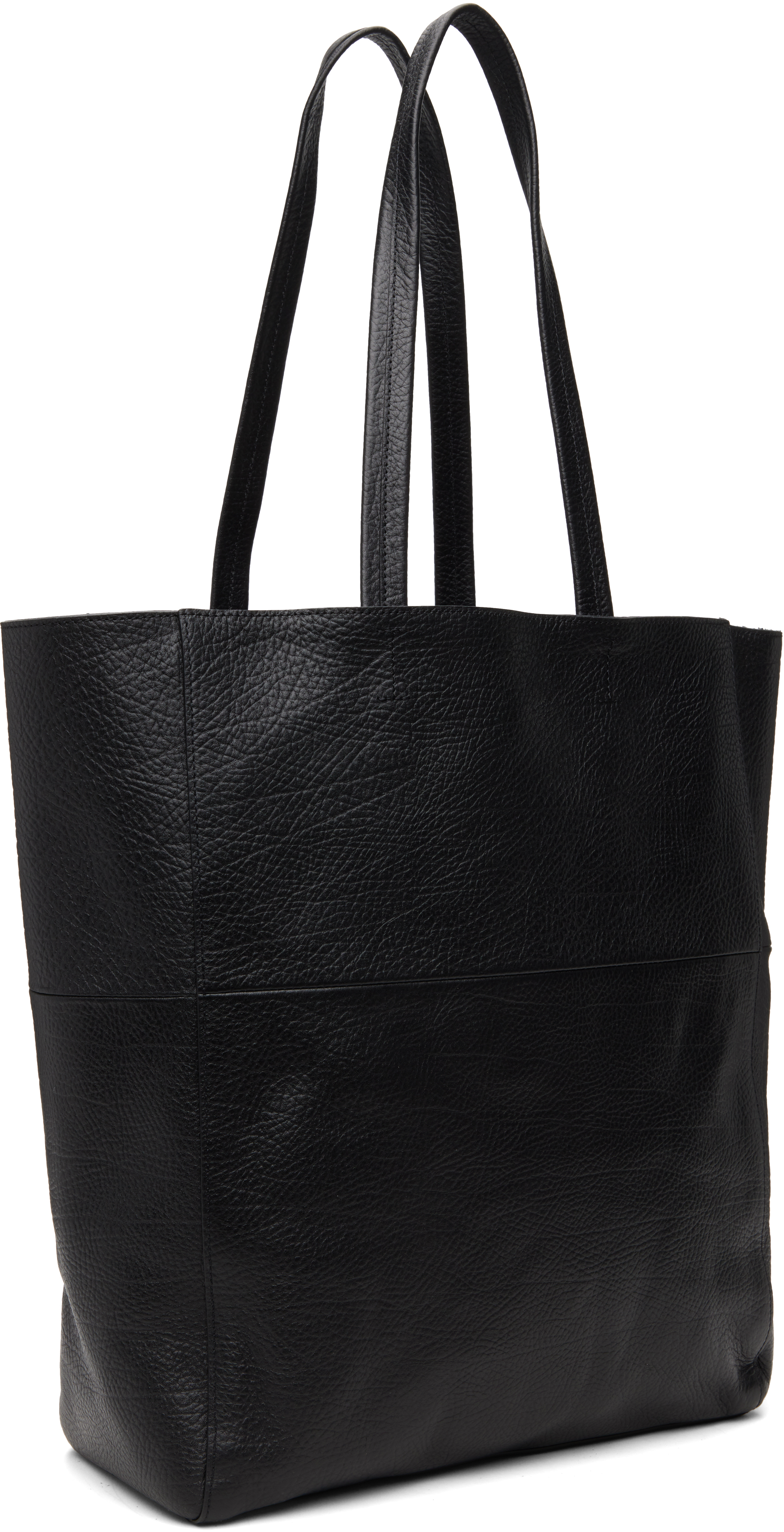 Tonywack Black Embossed Leather Tote In Black