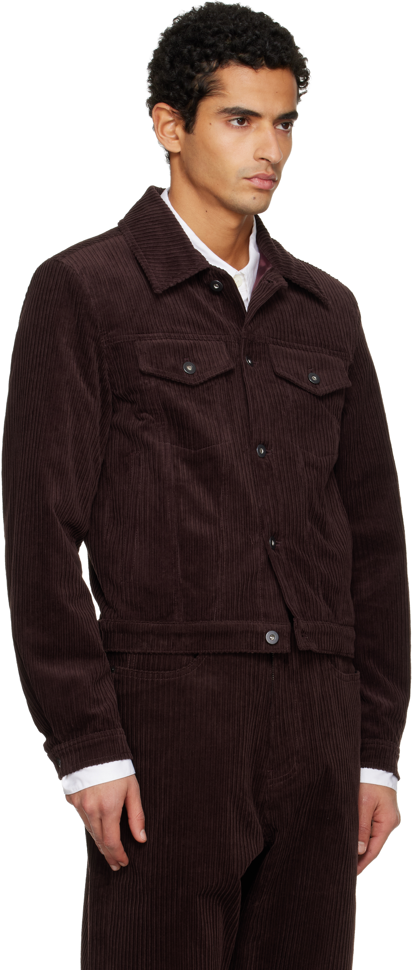 Tonywack Burgundy Corduroy Trucker Jacket In Burgundy