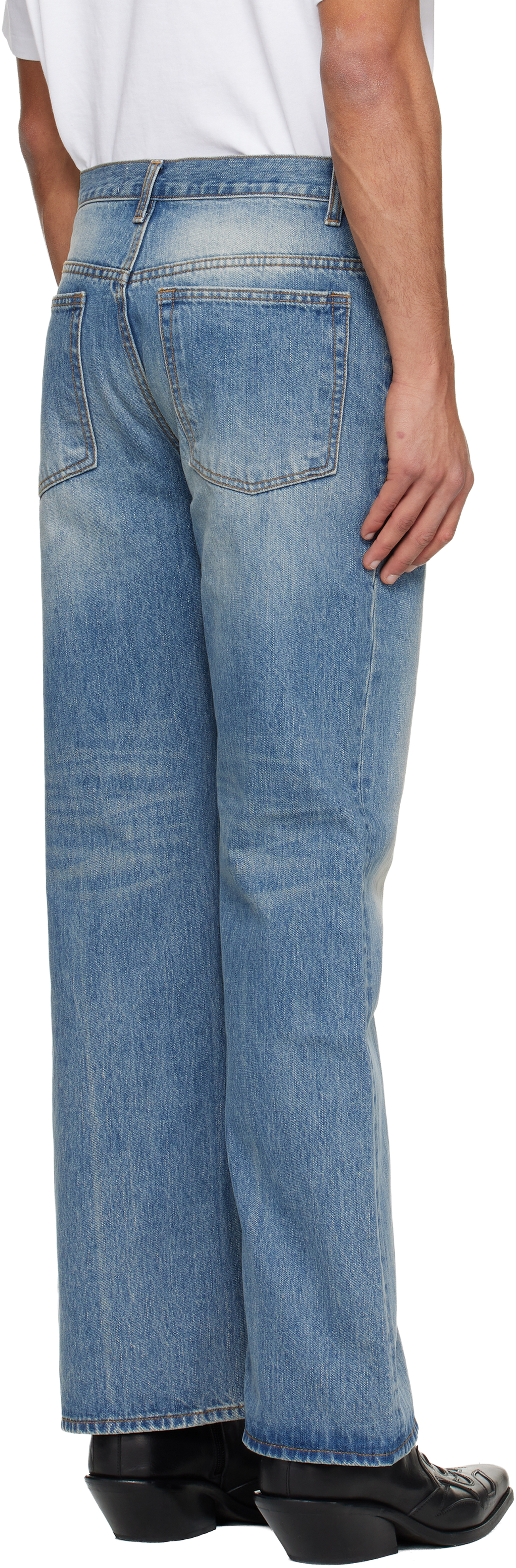 Tonywack Blue Flared-leg Jeans In Blue
