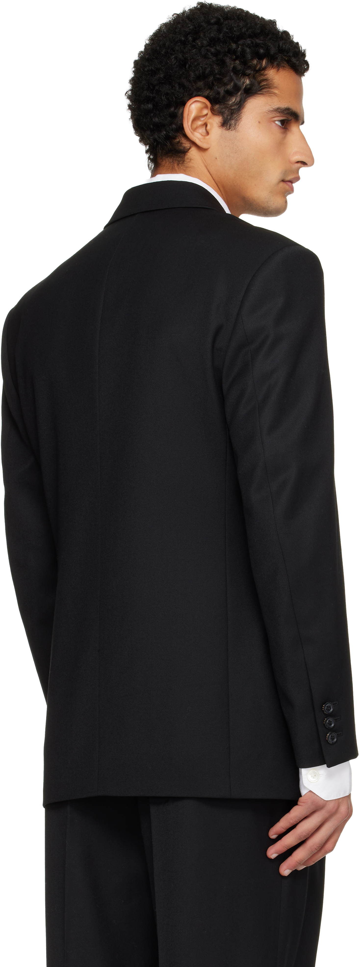 Tonywack Black Light Wool Oversized Blazer In Black