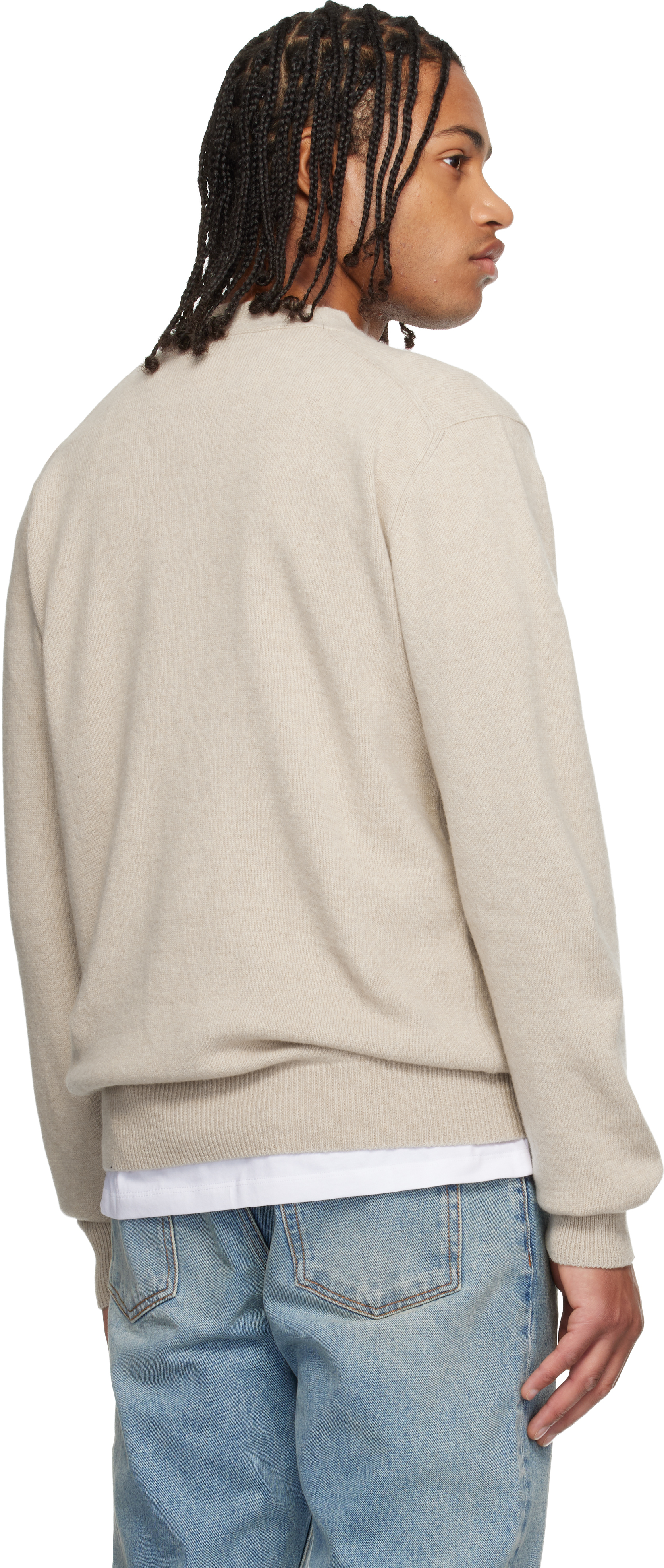 Balmain Beige Eco-cashmere Cardigan In Neutral
