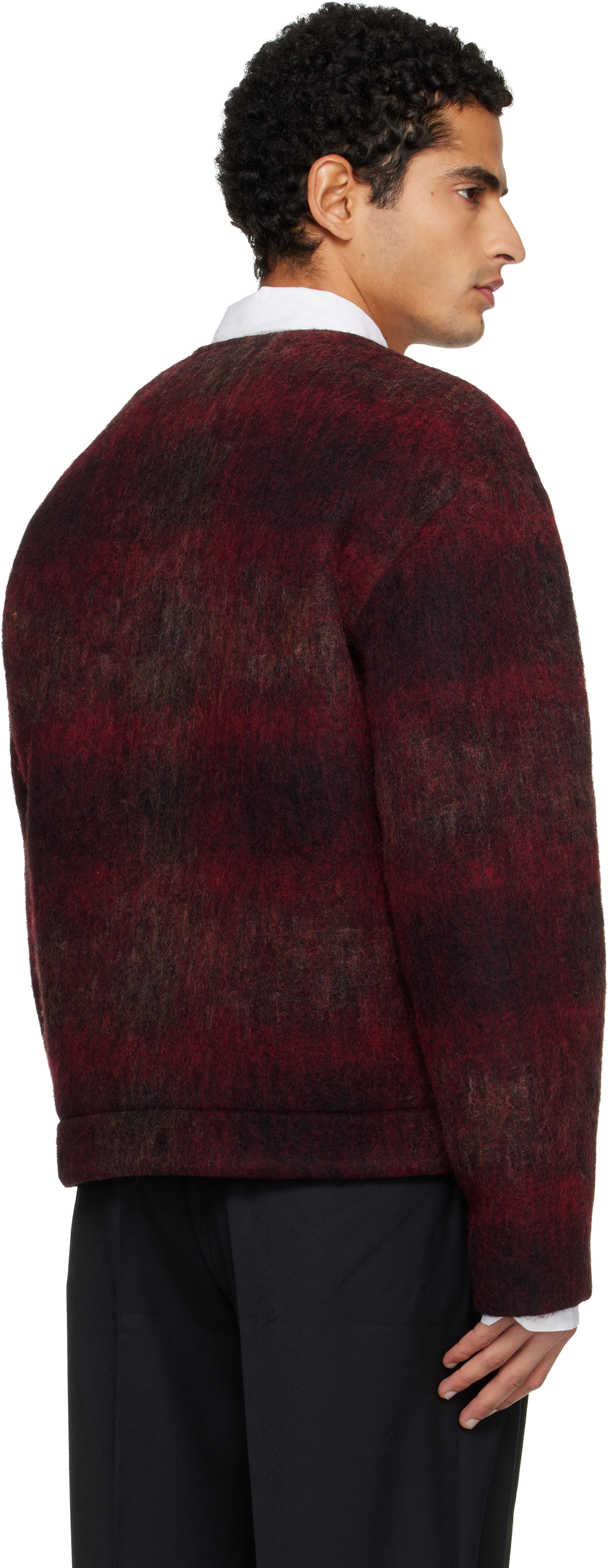 Tonywack Burgundy V-neck Cardigan In Red
