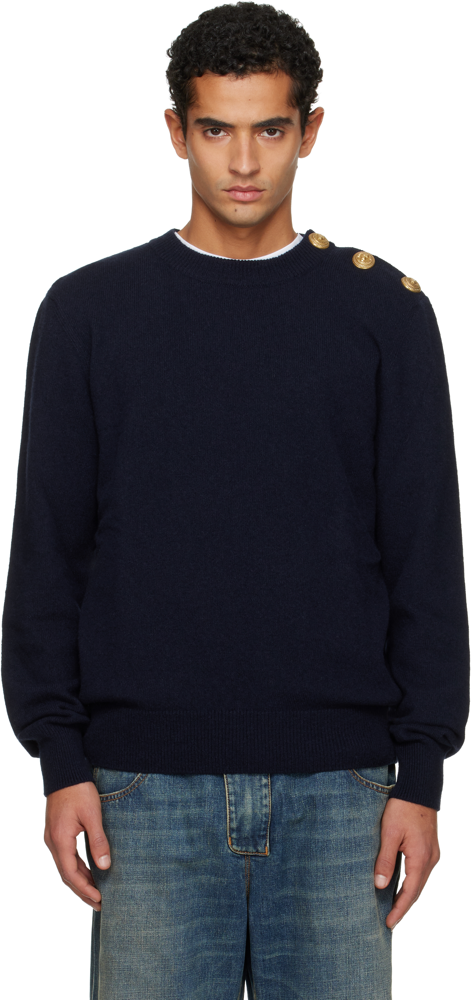 Balmain Sweater In Blue