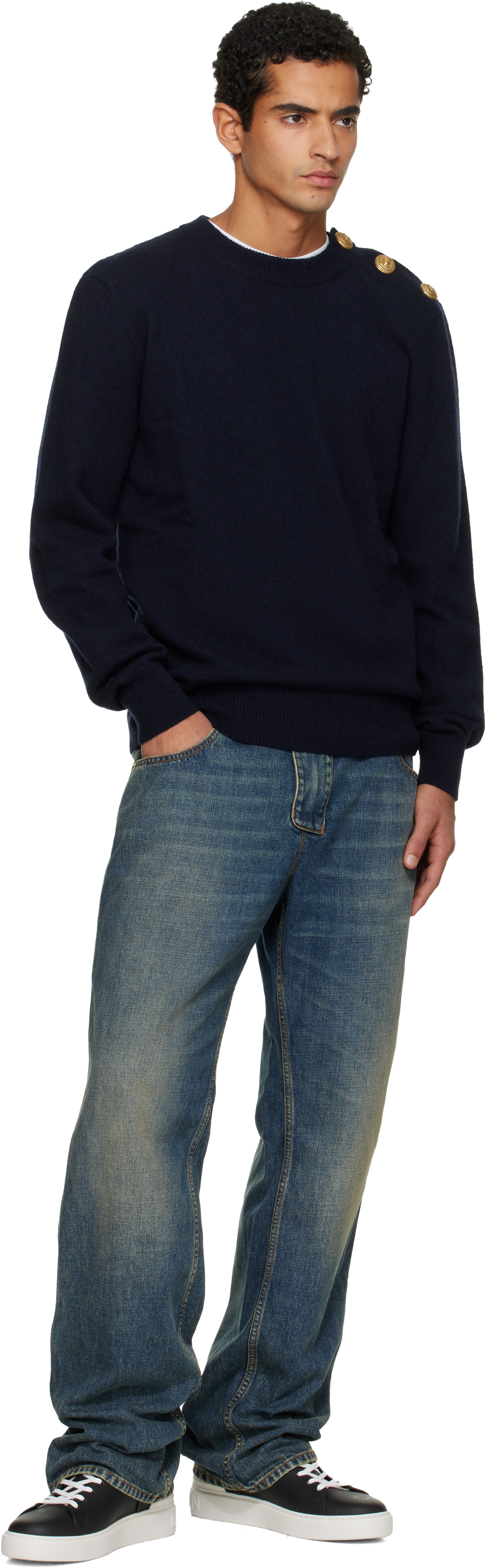 Balmain Sweater In Blue
