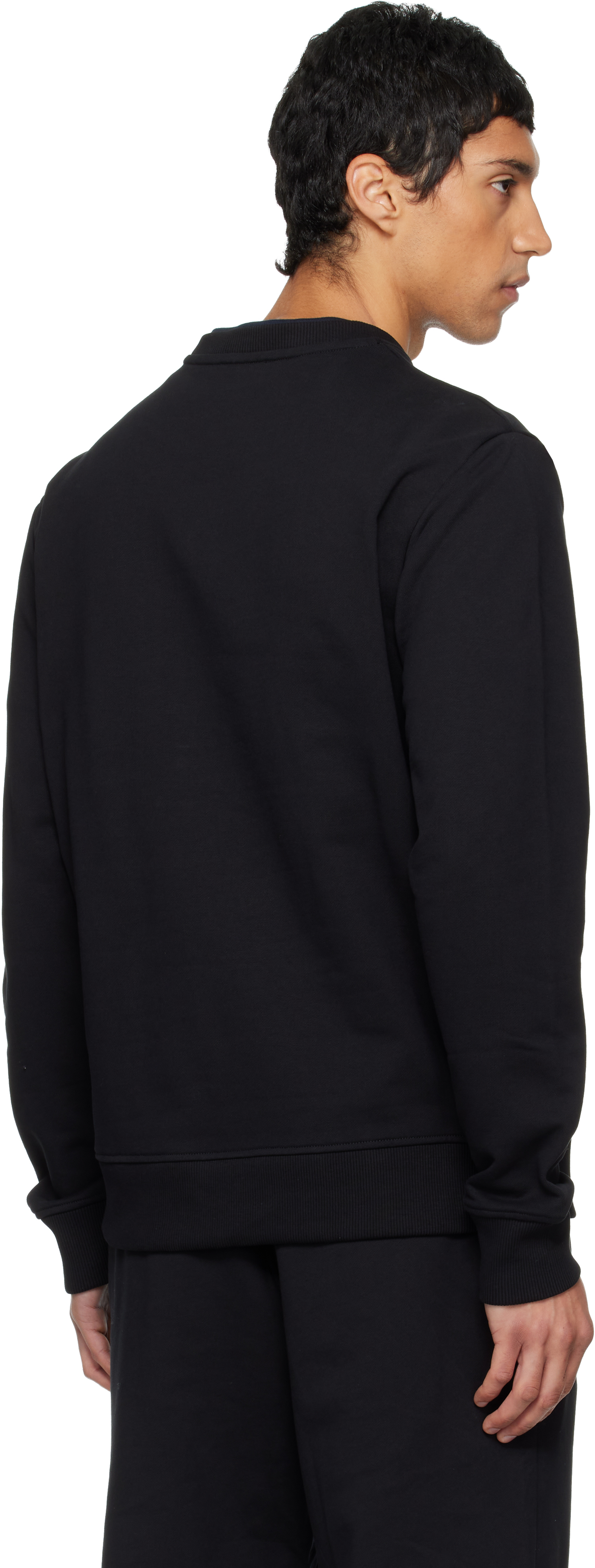 Balmain Crew Neck Sweater With Gold Button Detailing In Black