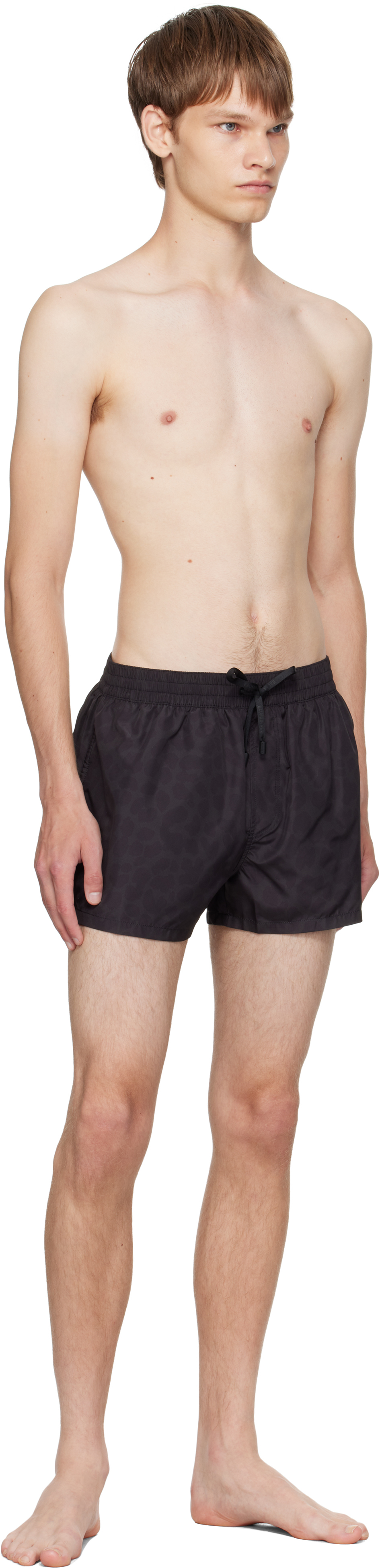 Balmain Drawstring-fastening Swim Shorts In Black