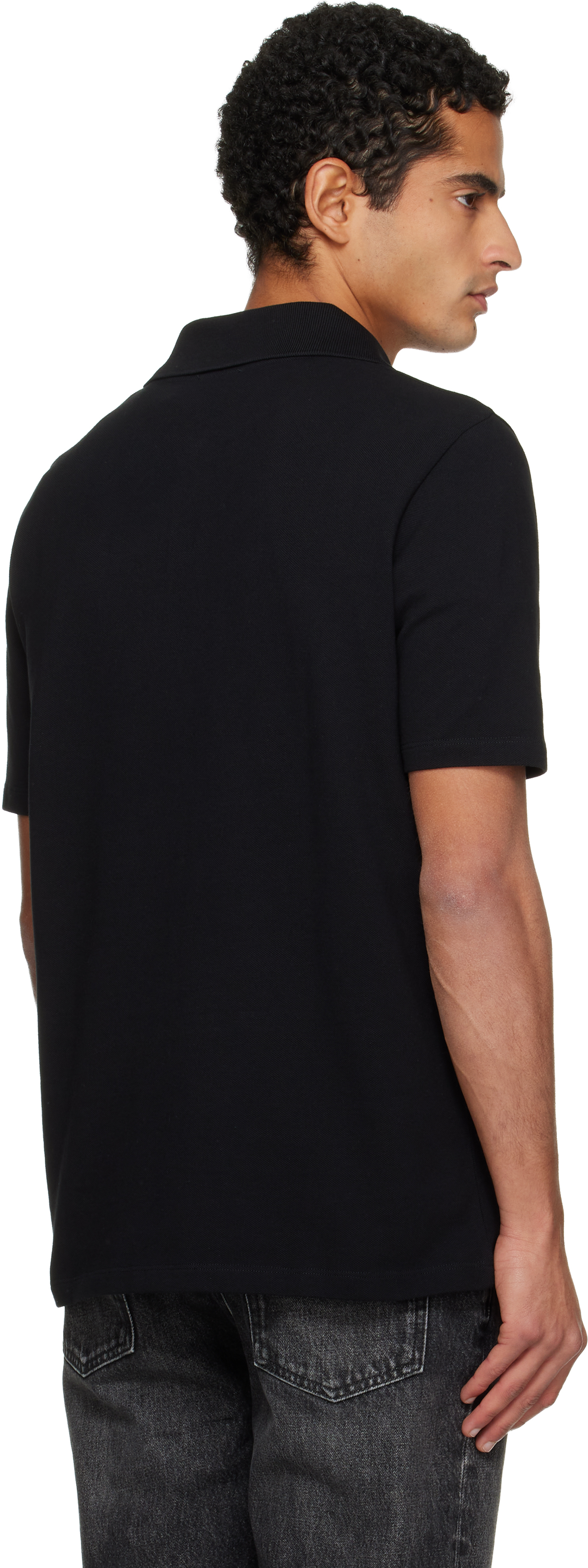 Balmain Polo Shirt With Embroidery In Black