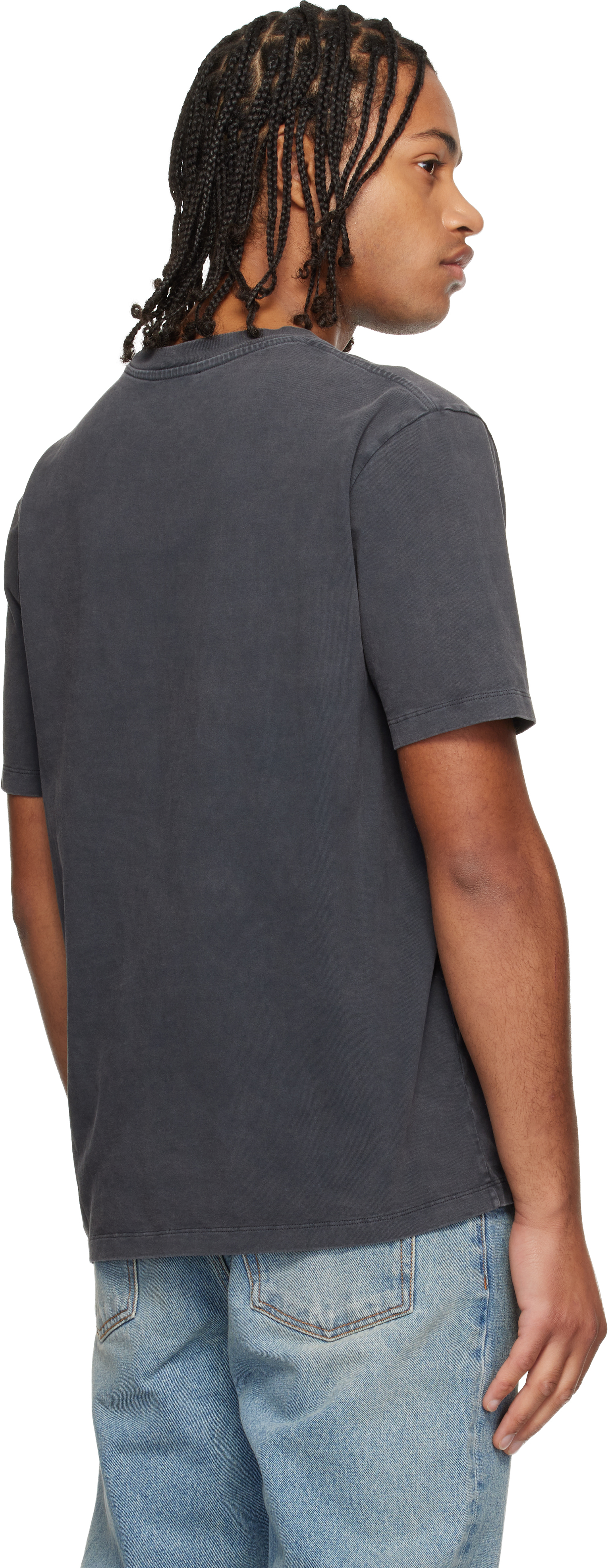 Balmain Black Cotton T-shirt In Black