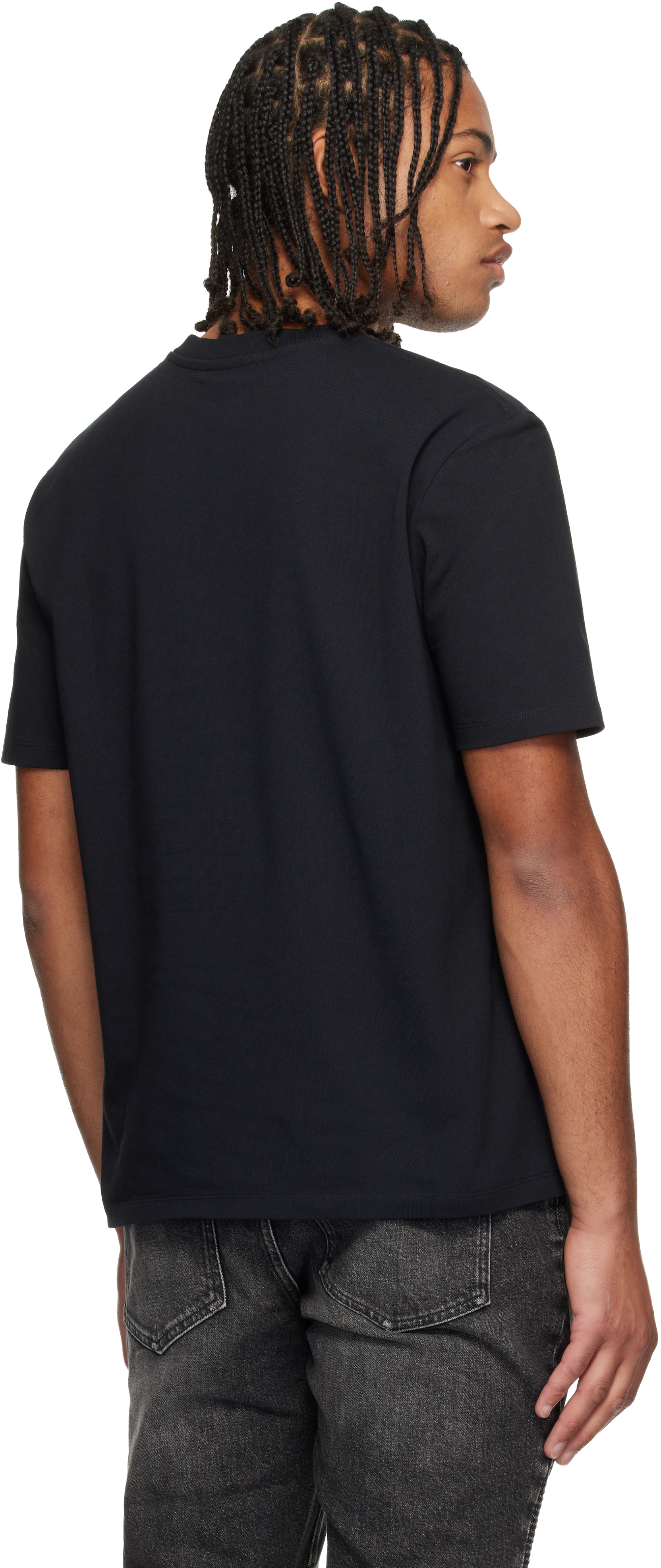 Balmain Men Logo T-shirt In Black