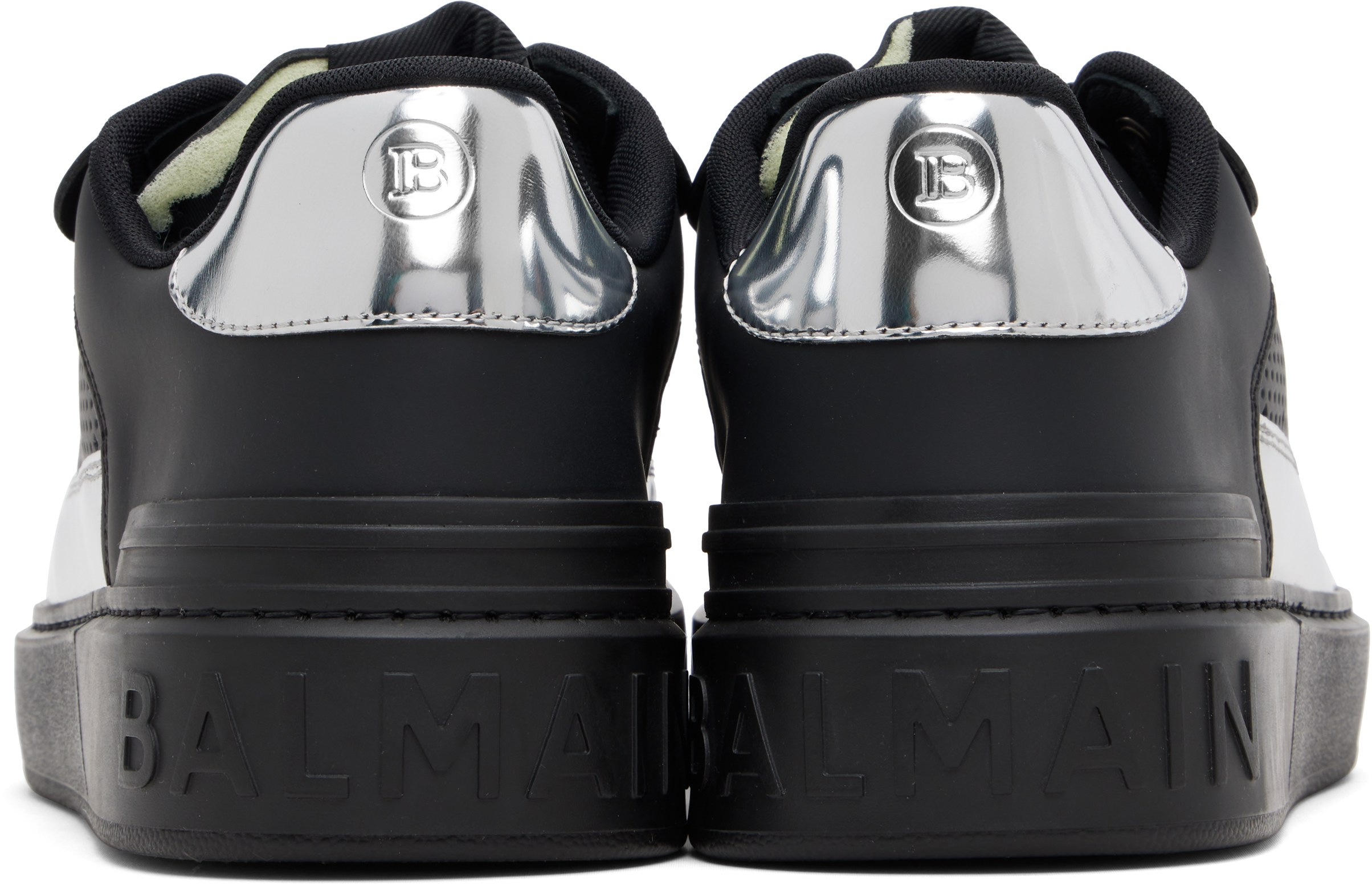 Balmain B-court Flip Sneakers In Black