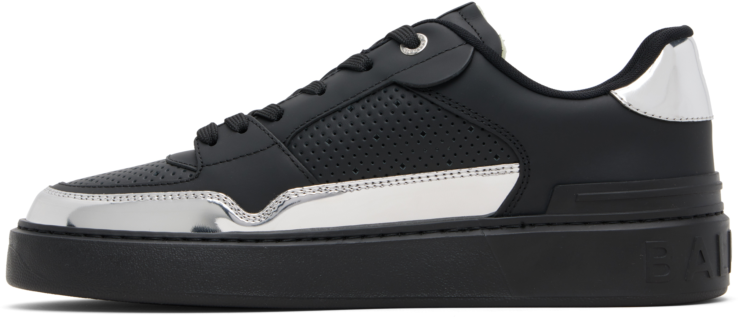 Balmain B-court Flip Sneakers In Black