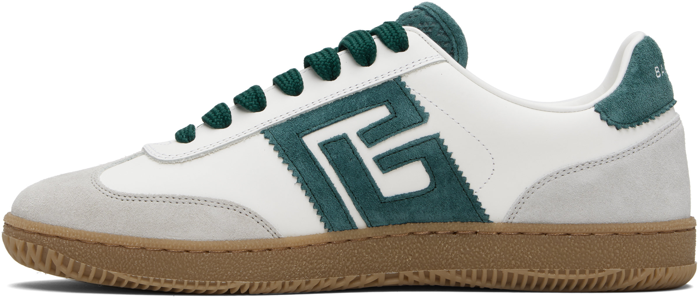 Balmain Swan Suede And Leather Sneakers