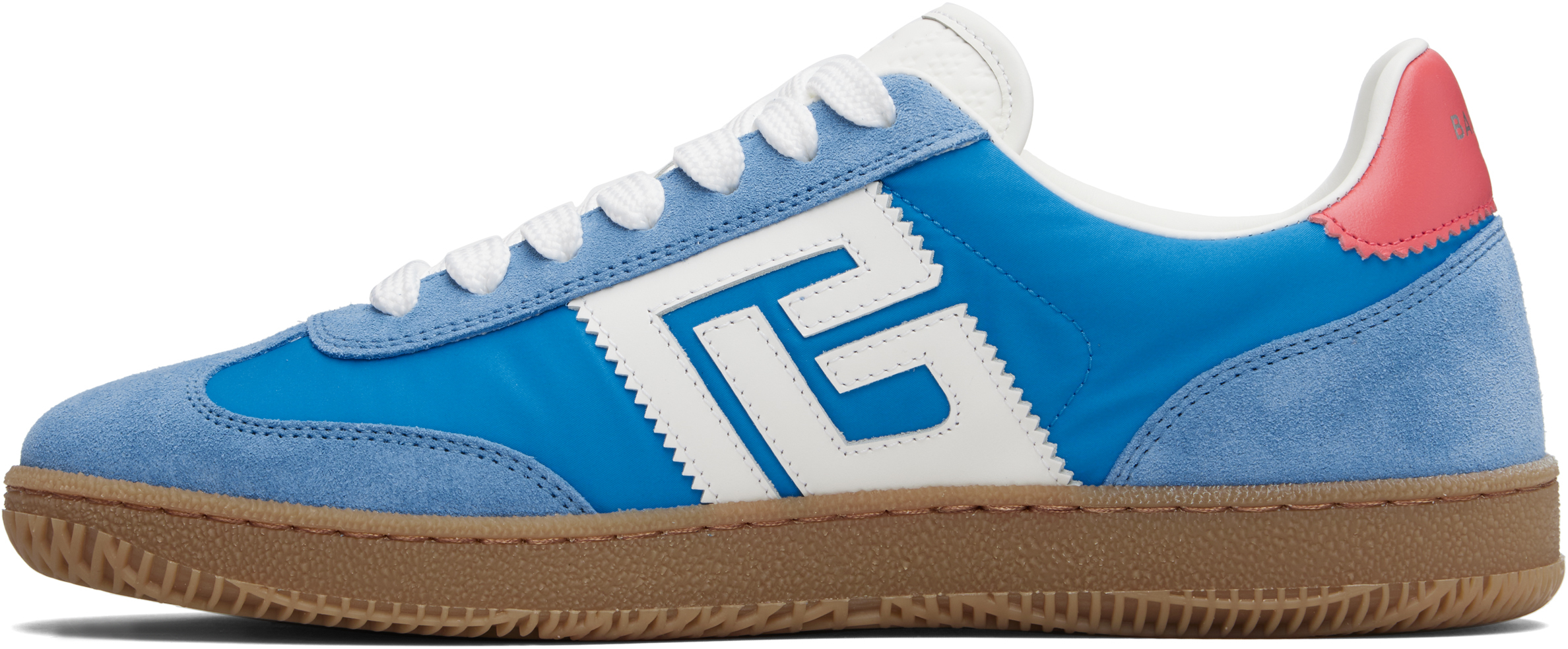 Balmain Swan Leather Suede Sneakers