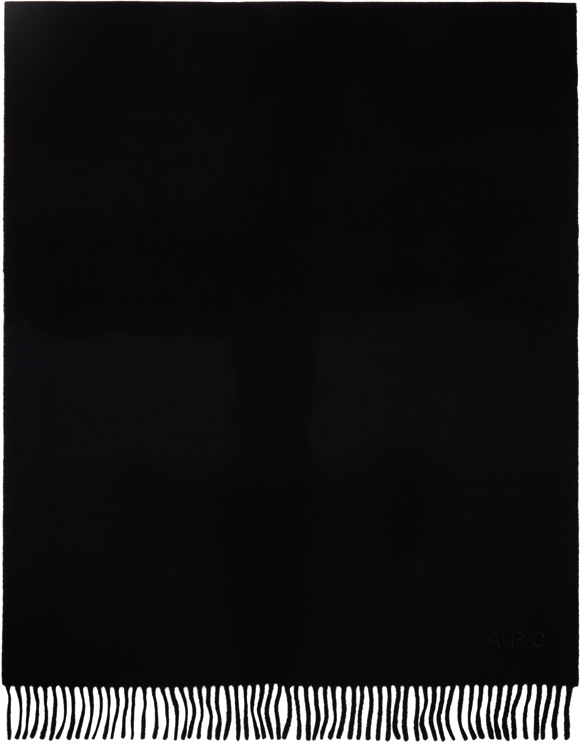 Apc Black Alix Embroidered Scarf