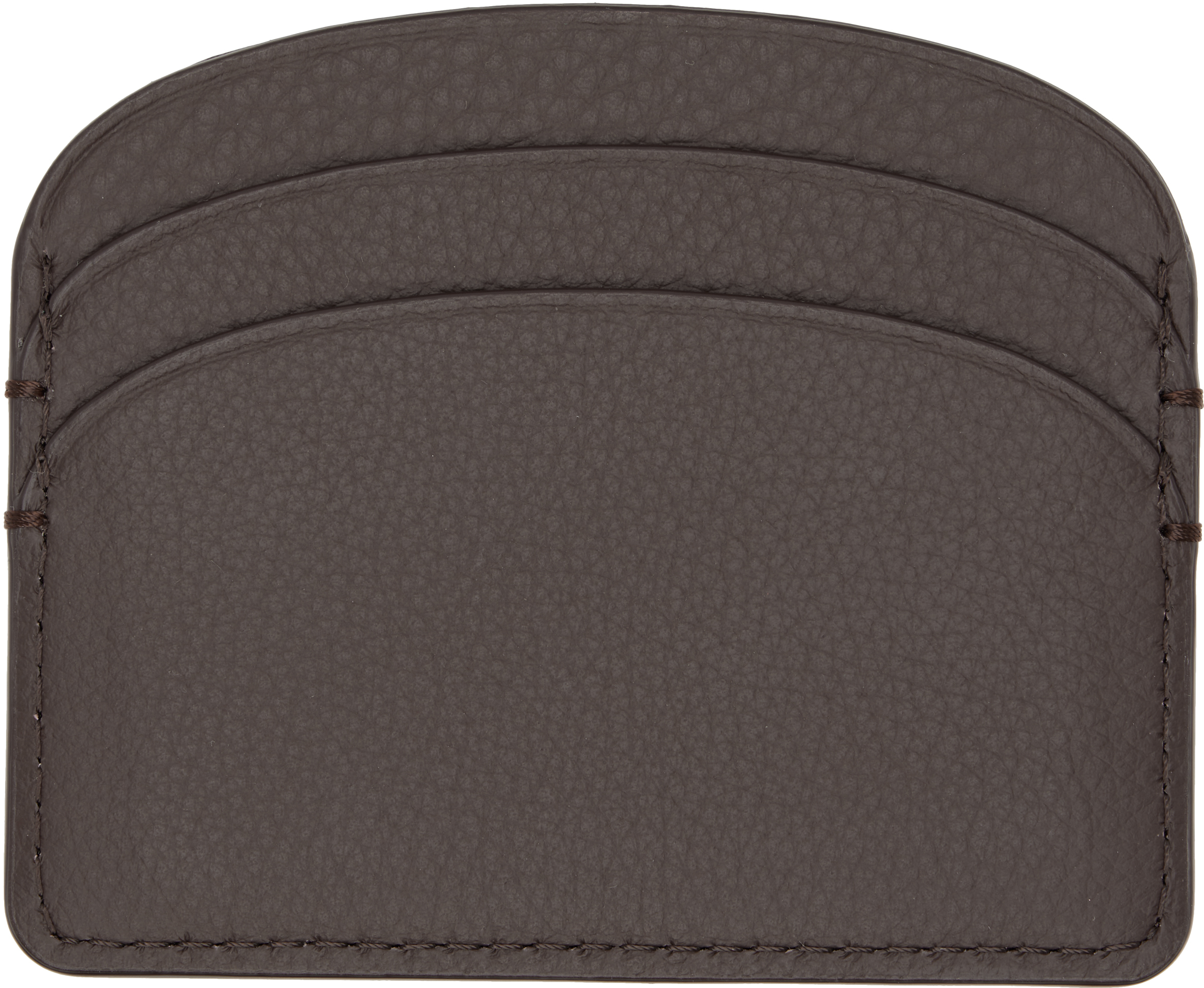Apc Brown Demi-lune Card Holder In Brown
