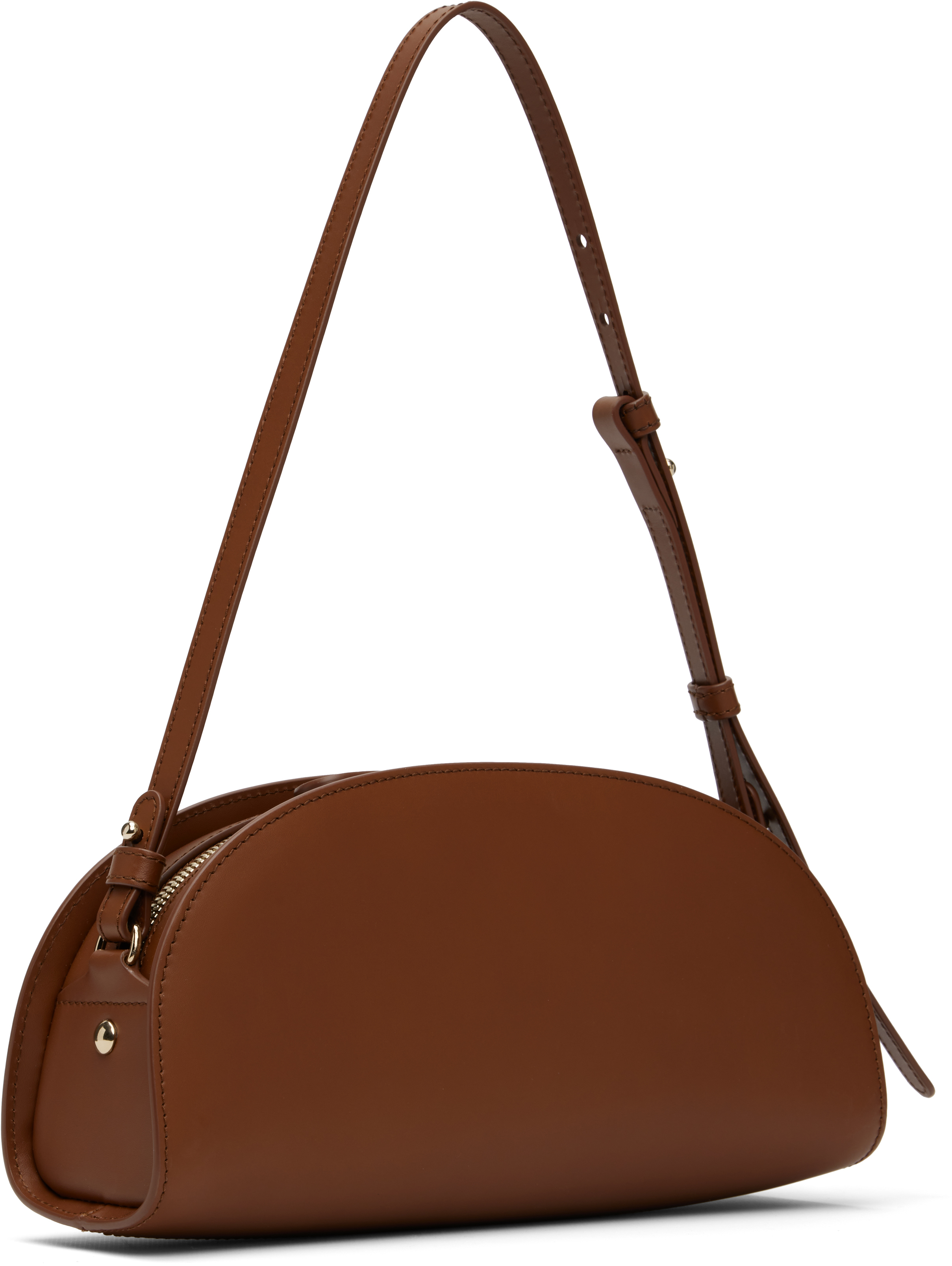 Apc Tan Demi-lune Shoulder Bag In Brown