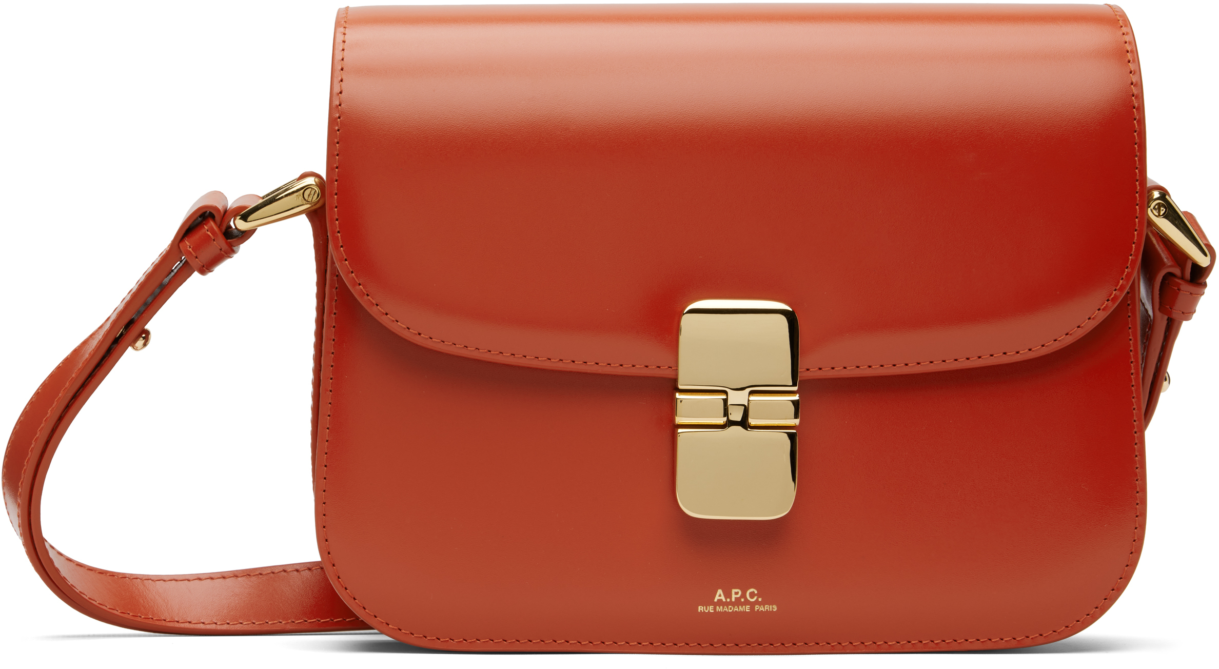 Apc Rectangular Shape Shoulder Bag With Adaptable Strap