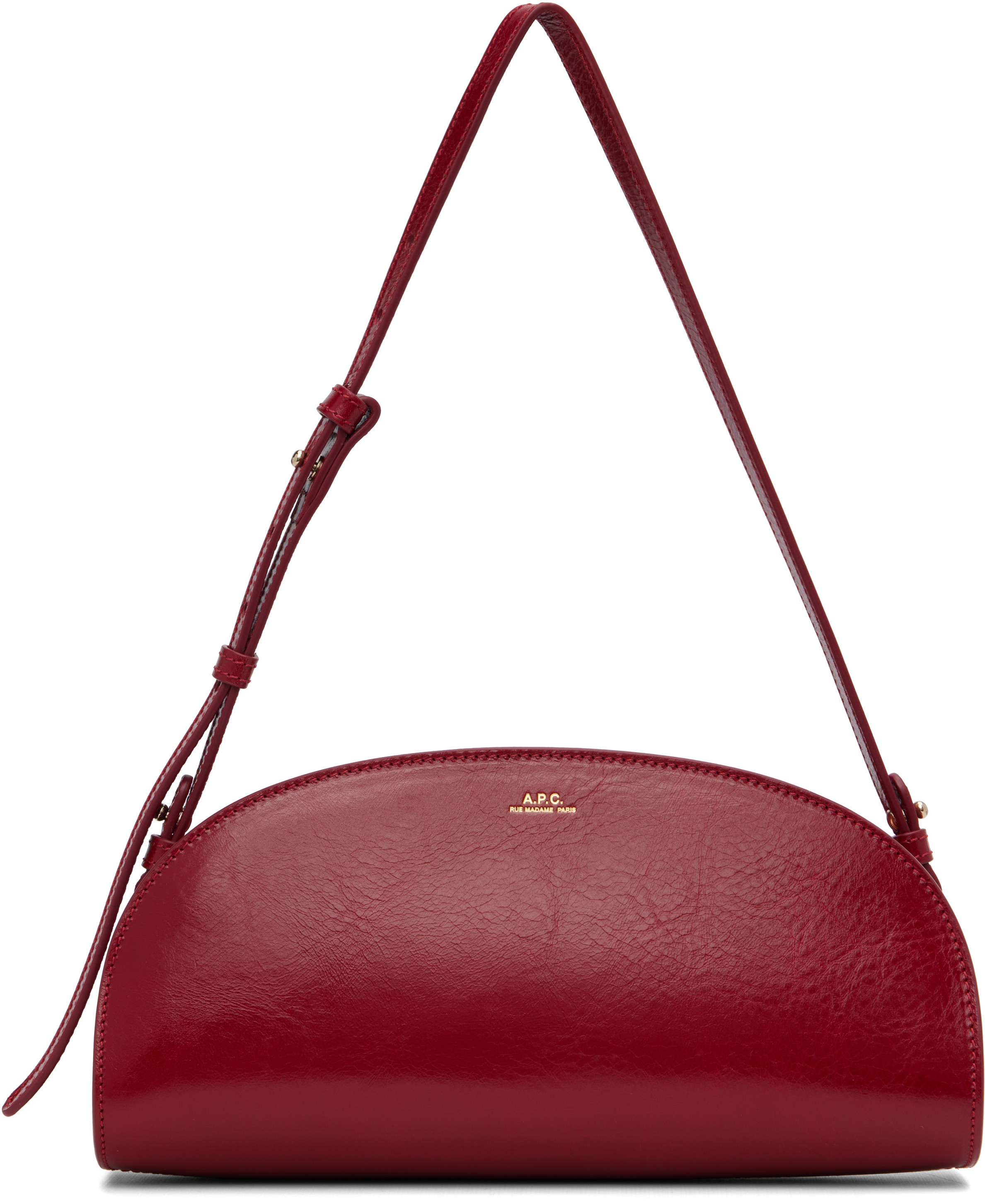 Apc Red Demi-lune Shoulder Bag