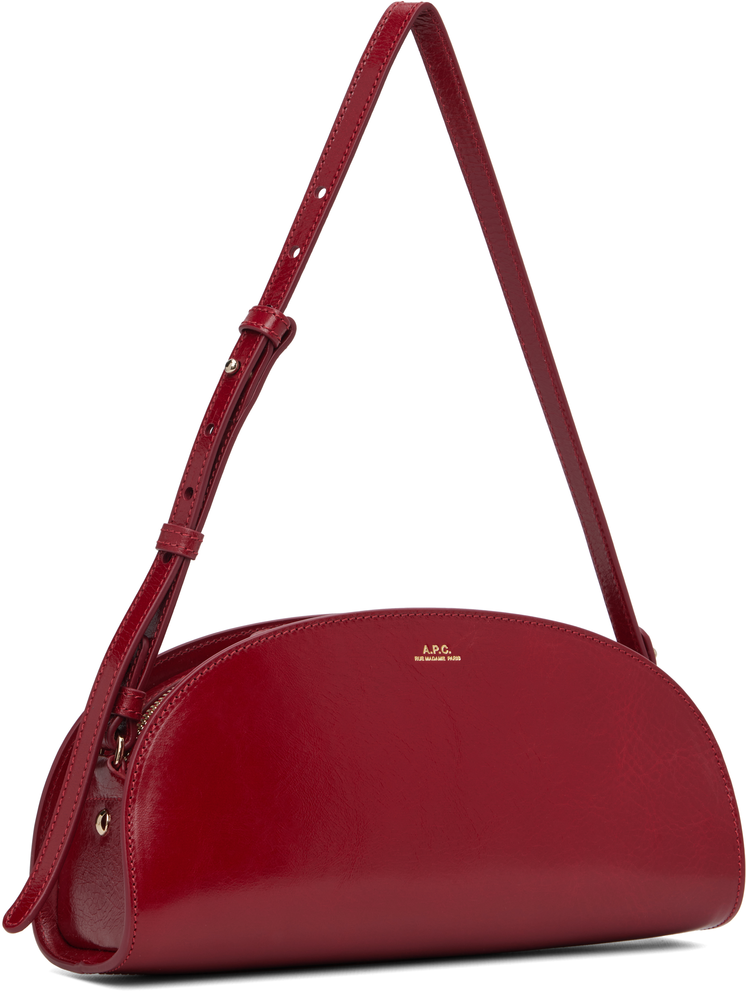 Apc Red Demi-lune Shoulder Bag