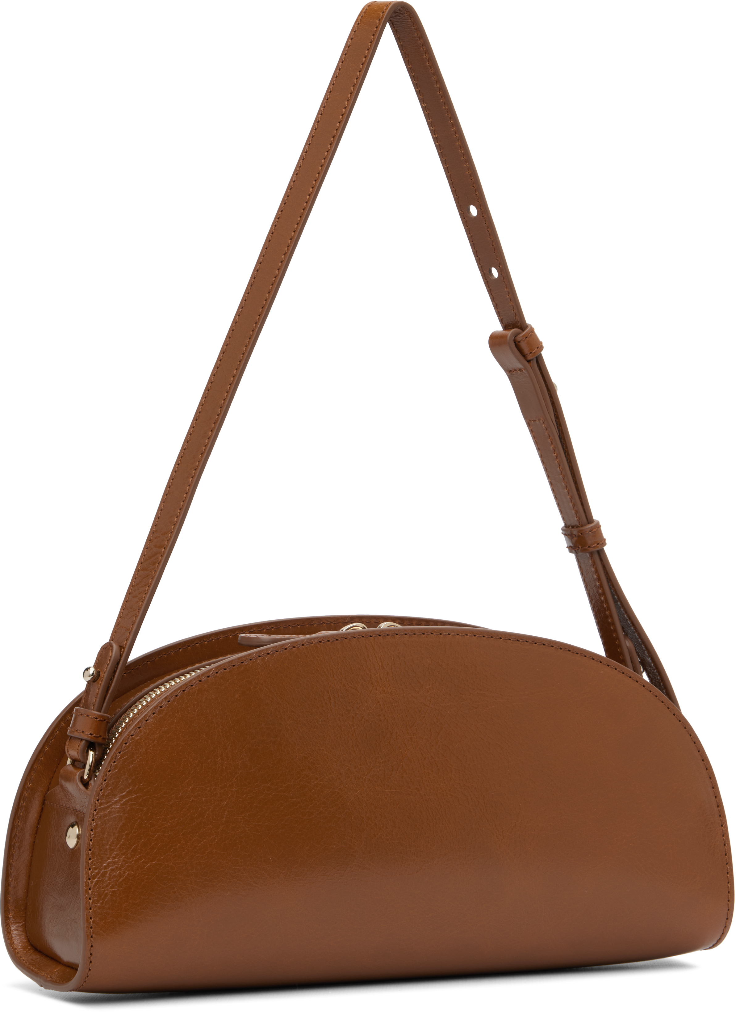Apc Tan Demi-lune Shoulder Bag In Brown