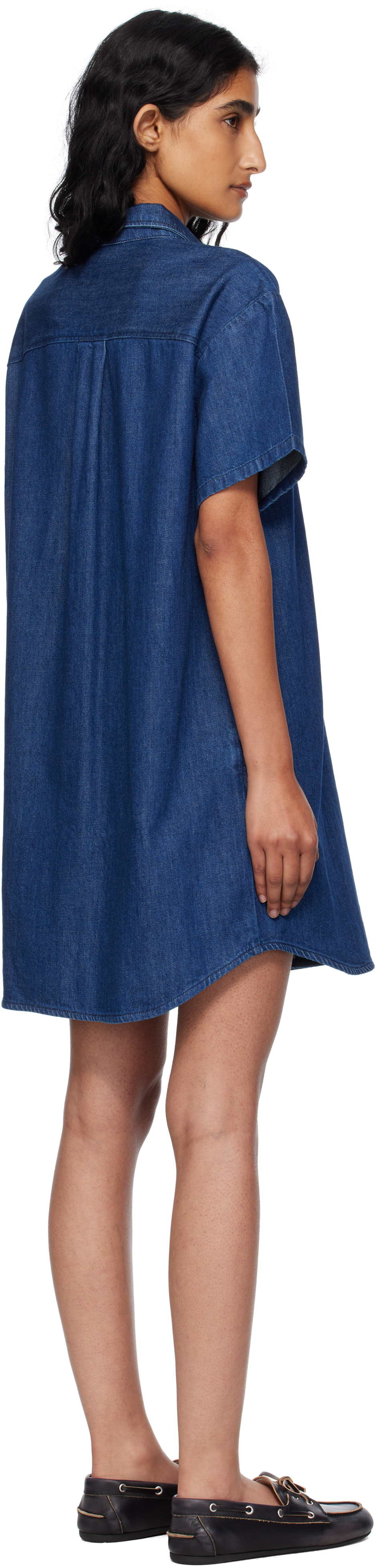 Apc Navy Ary Denim Minidress In Purple