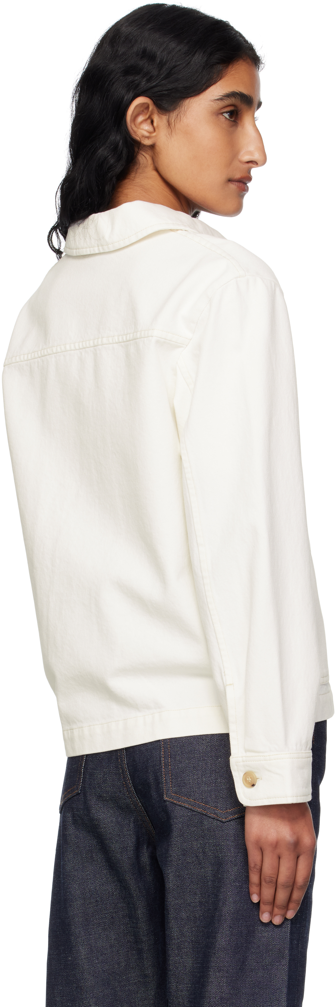 Apc Off-white Nikkie Denim Jacket In White