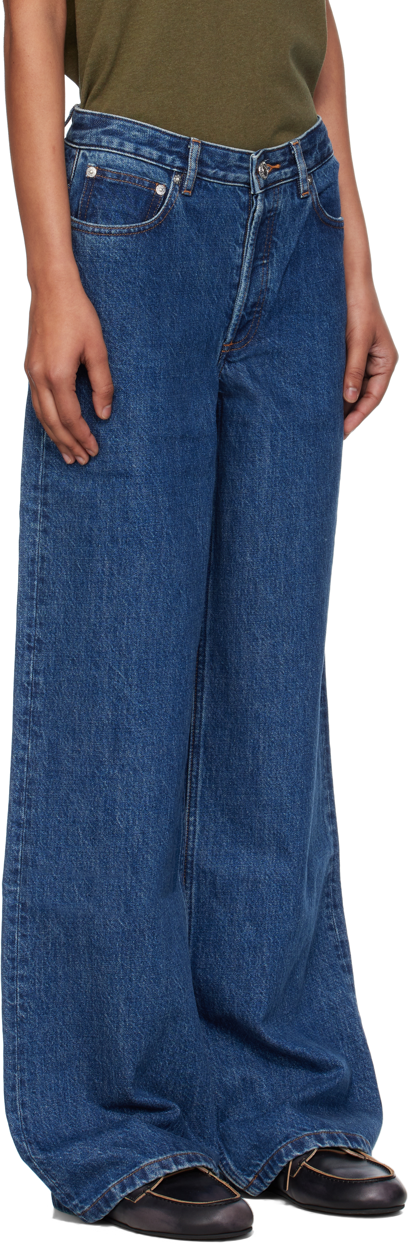 Apc A.p.c. High-waisted Wide-leg Jeans With Timeless Appeal In Blue