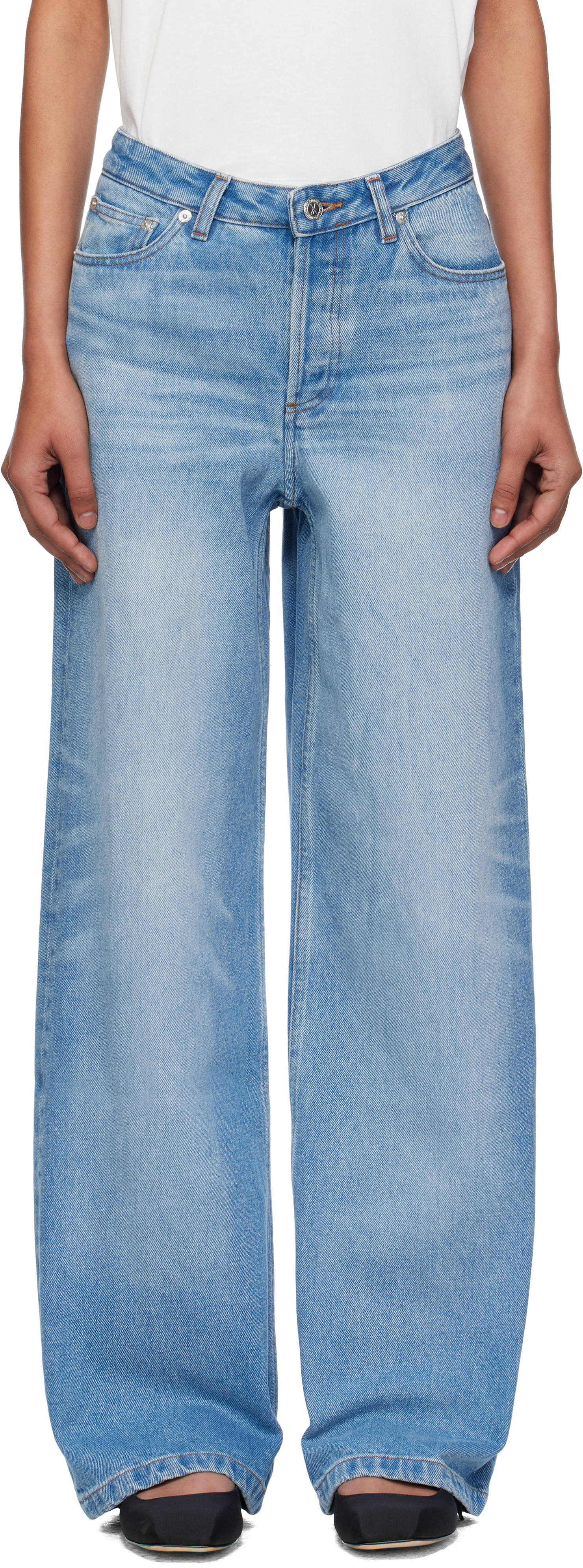 Blue Elisabeth Jeans by A.P.C. on Sale