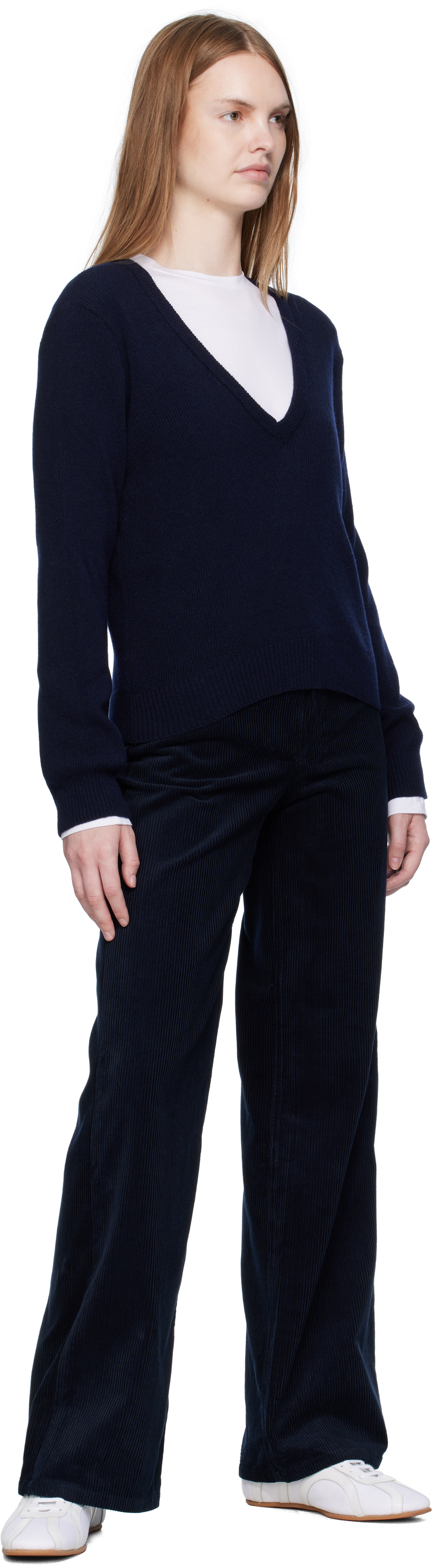 Apc Navy Elizabeth Trousers In Black