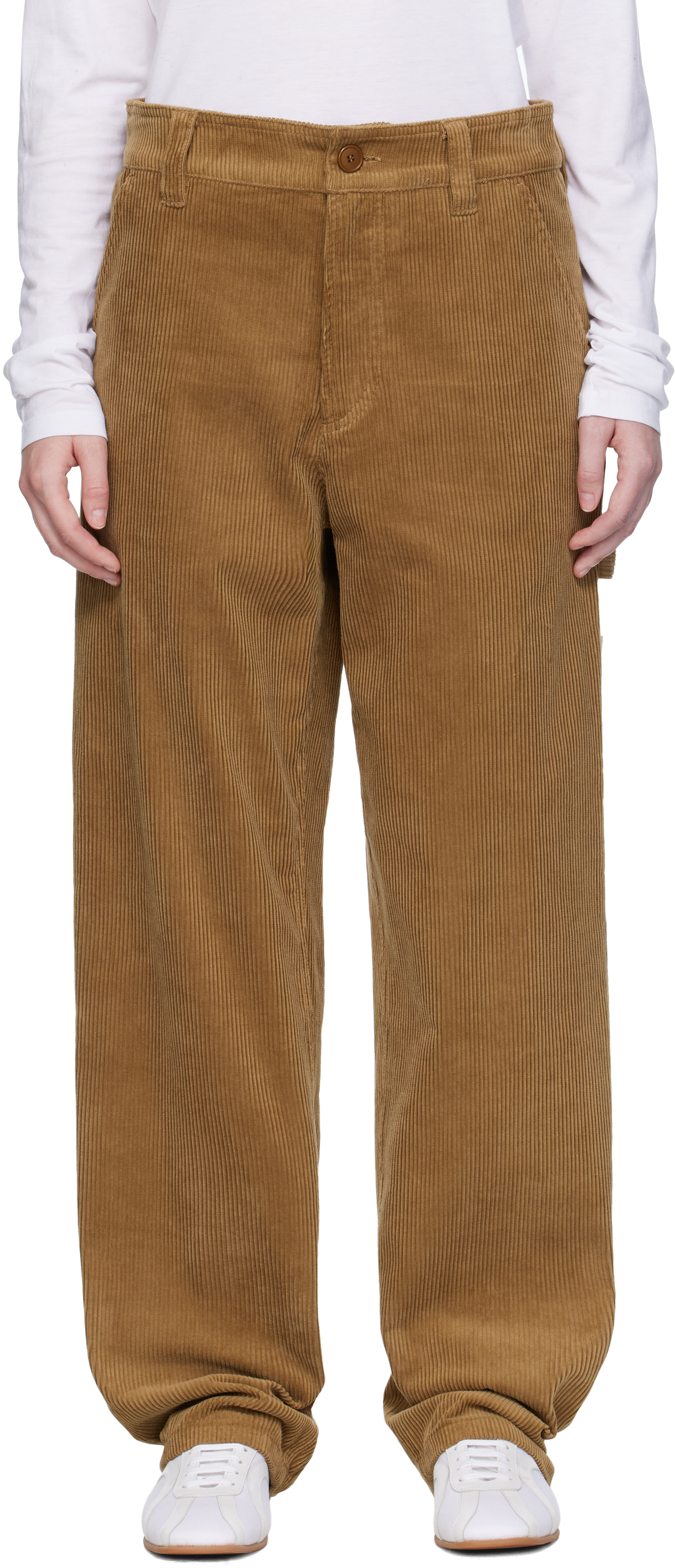 Apc Brown Fergus Trousers In Brown