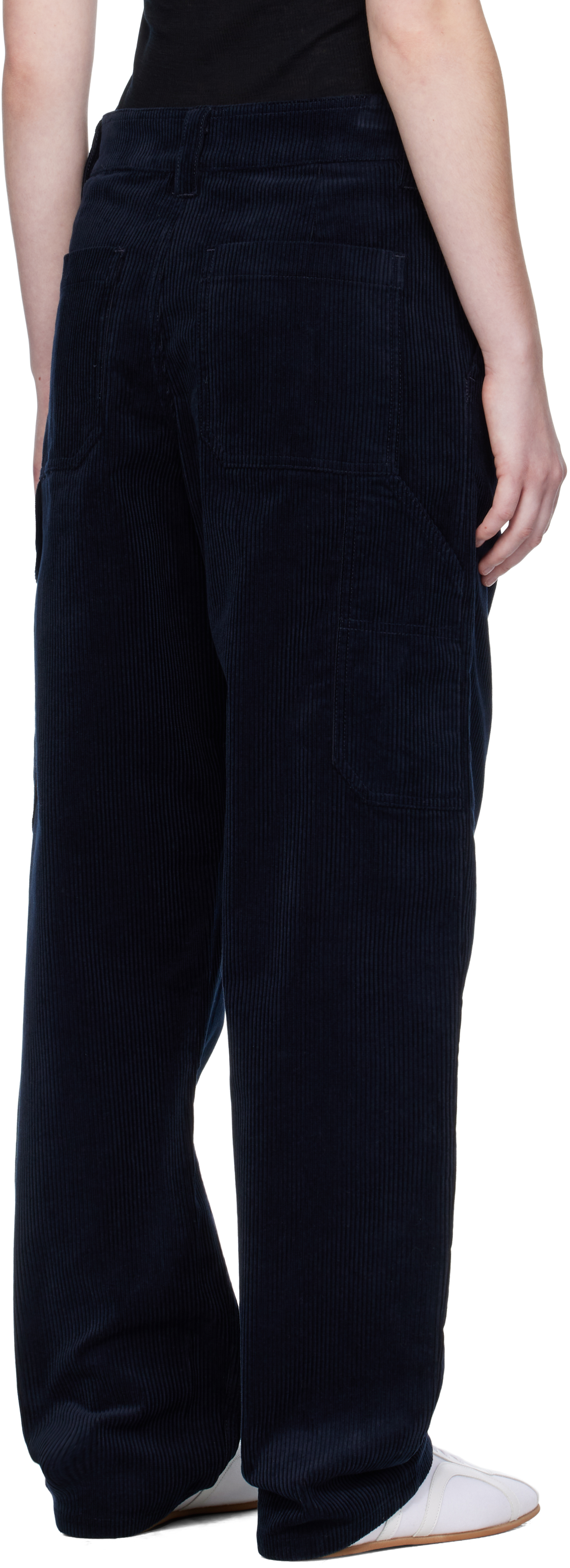 Apc Navy Fergus Trousers In Blue