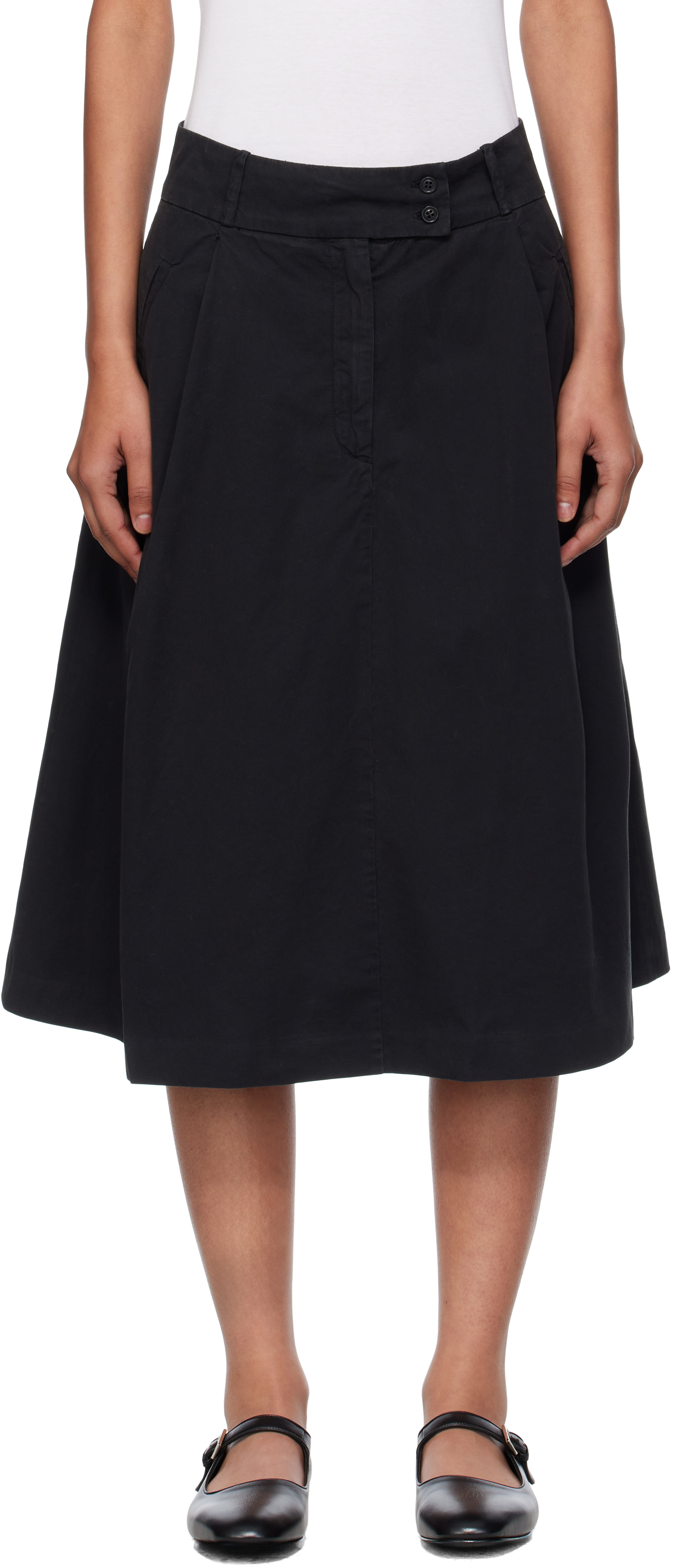 A. P.C. Black Deborah Midi Skirt