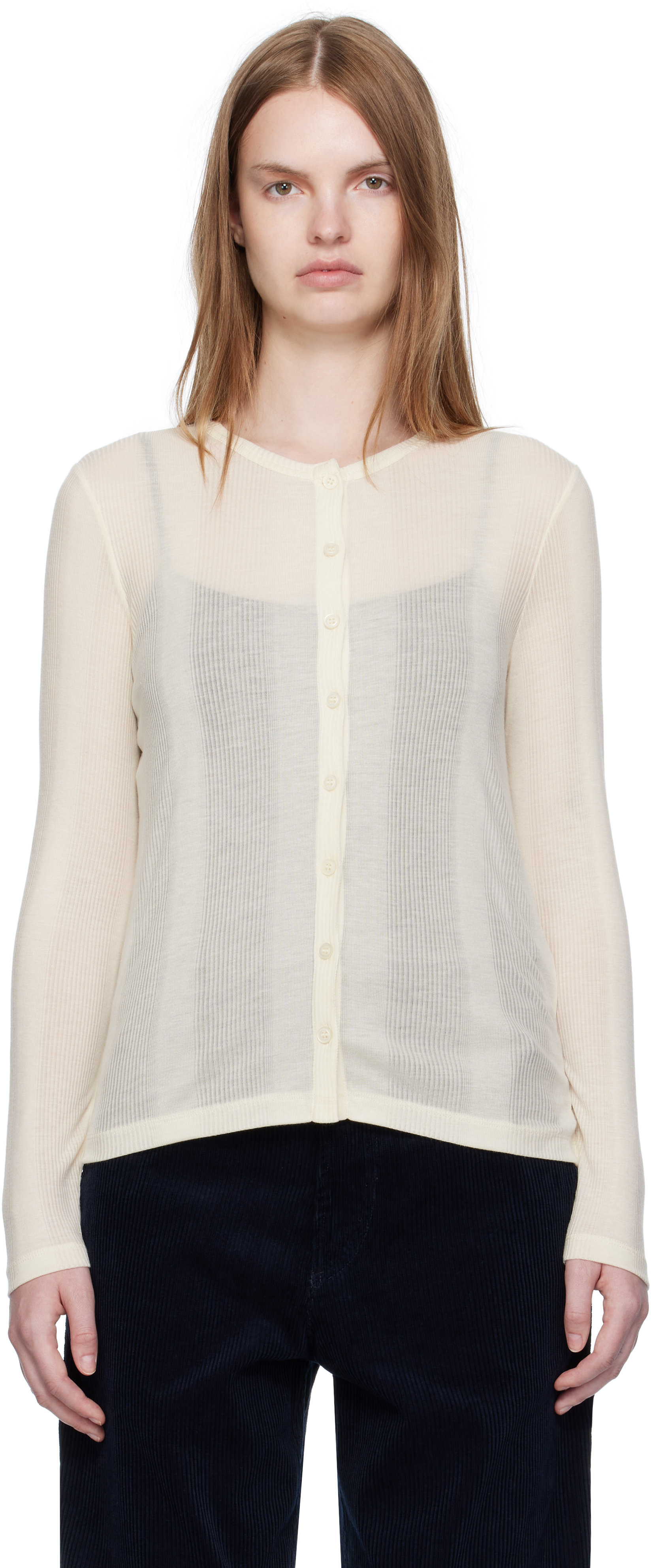 Apc Off-white Lorie Cardigan In Neutral