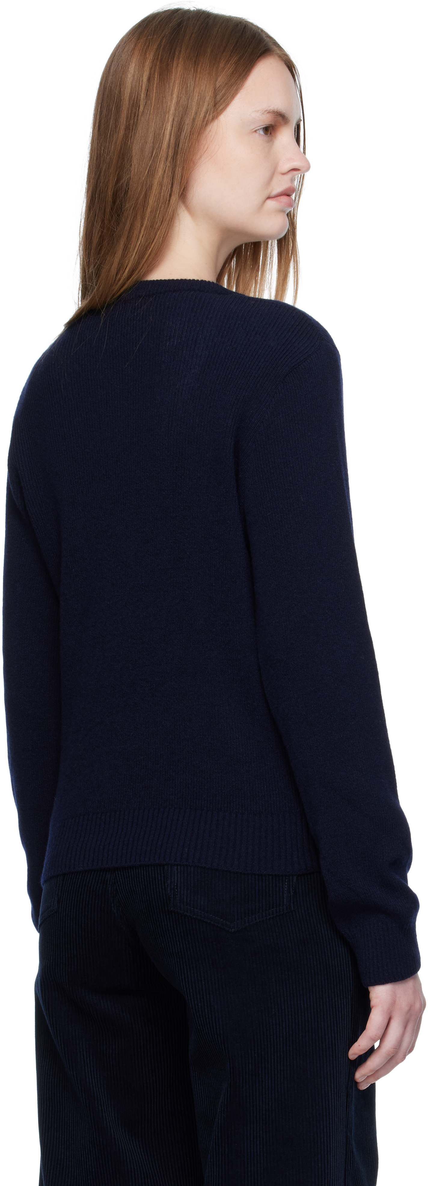 Apc Navy Anae Sweater In Blue