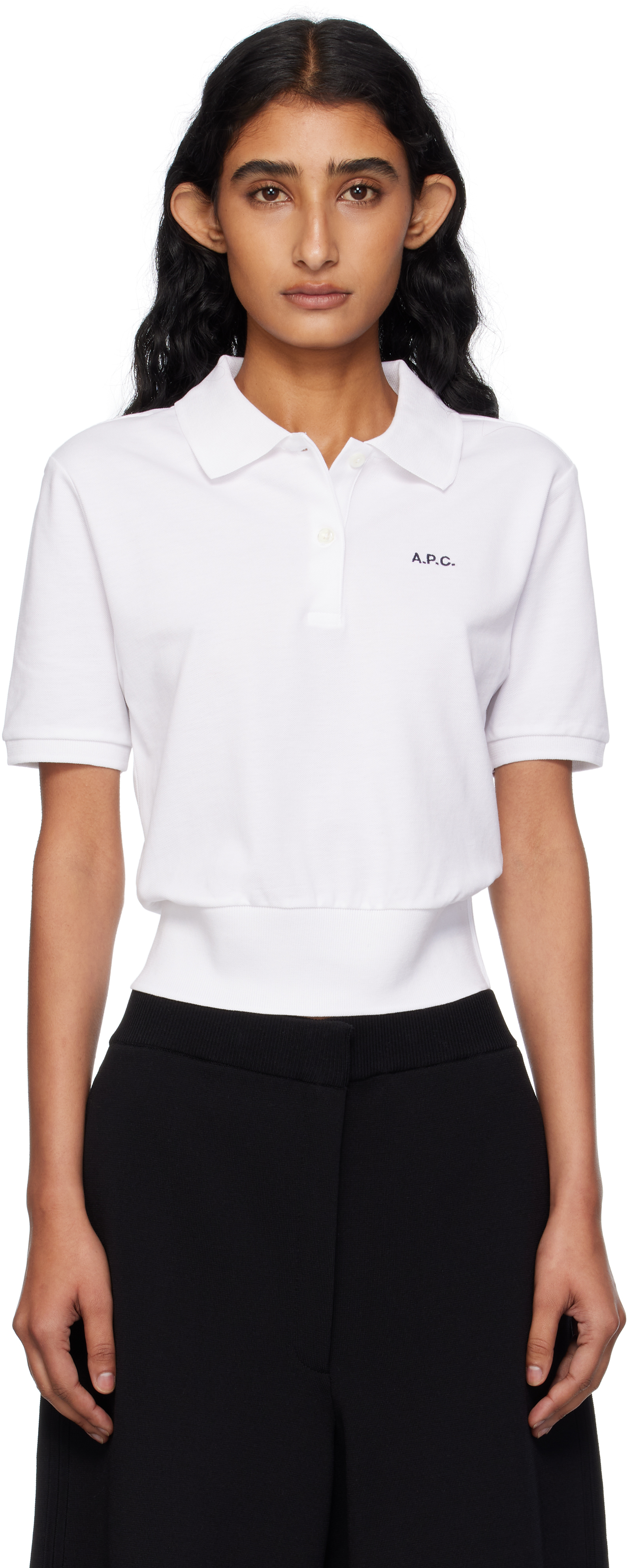 White Océane Polo by A.P.C. on Sale