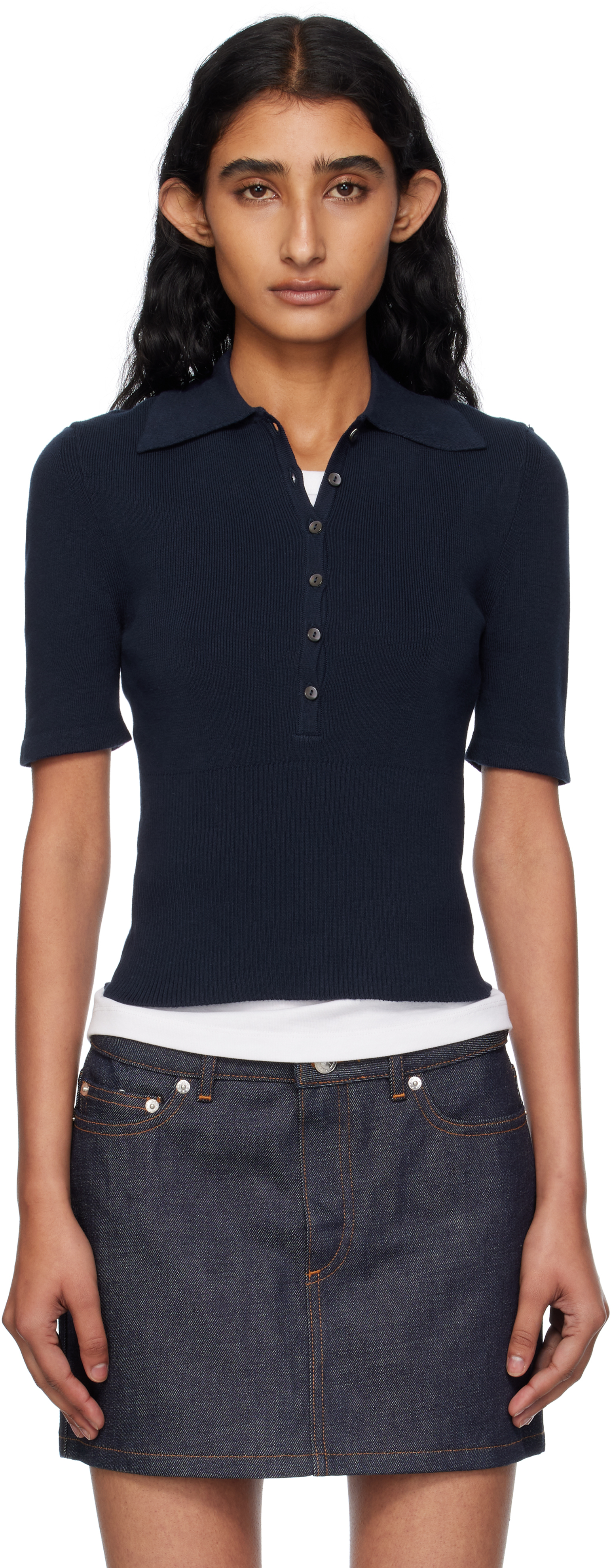 Apc Navy Joelle Polo In Blue