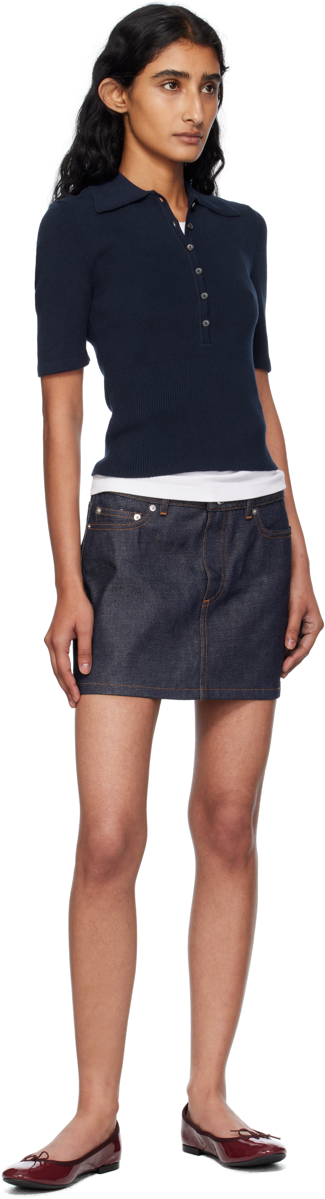 Apc Navy Joelle Polo In Blue