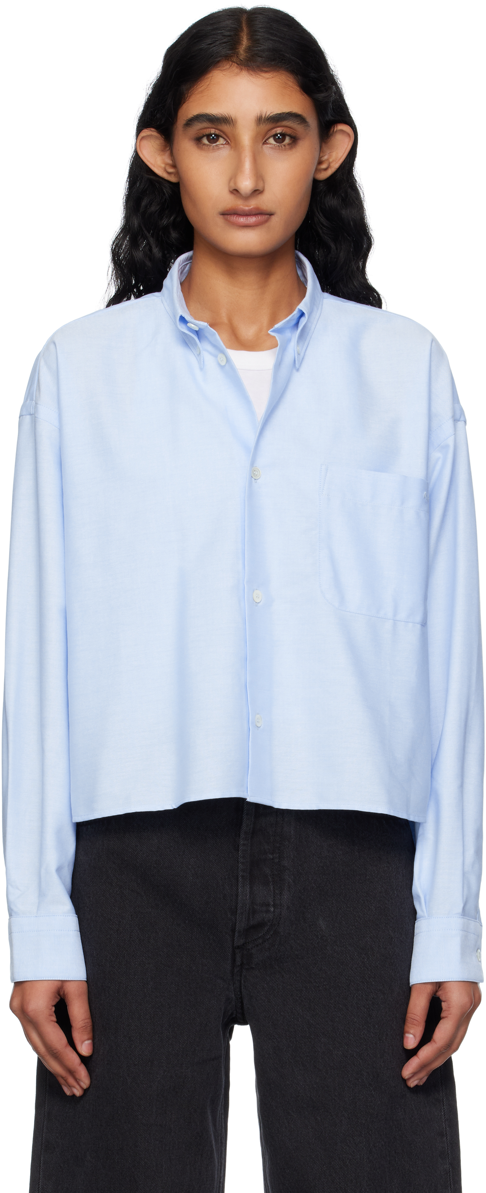Apc Blue Sophia Button Down Shirt