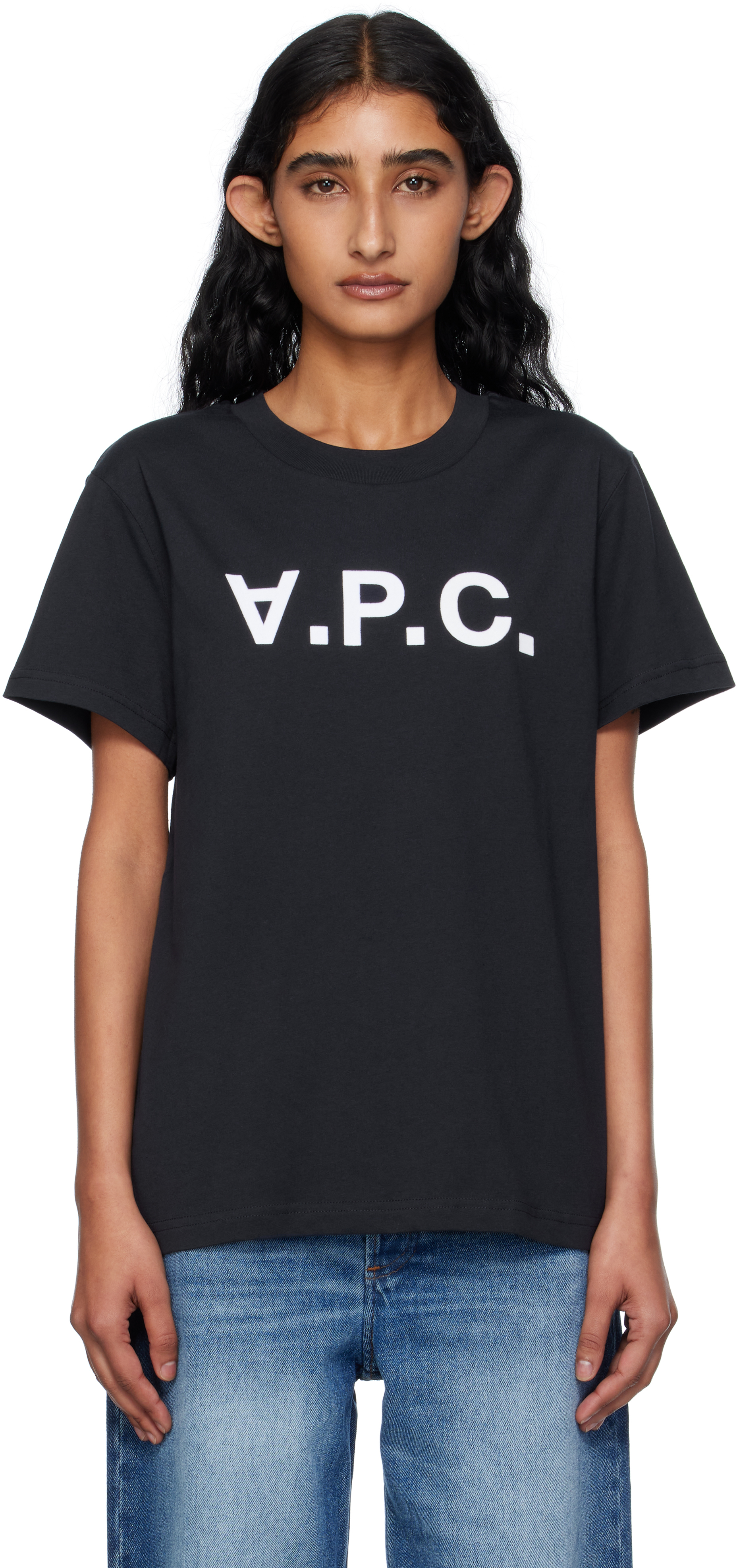 Tシャツ・カットソー A.P.C. Woman T-Shirt Blue COGWZF26522 IAK A.P.C. アーペーセー レディース Tシャツ ワンポイントロゴ