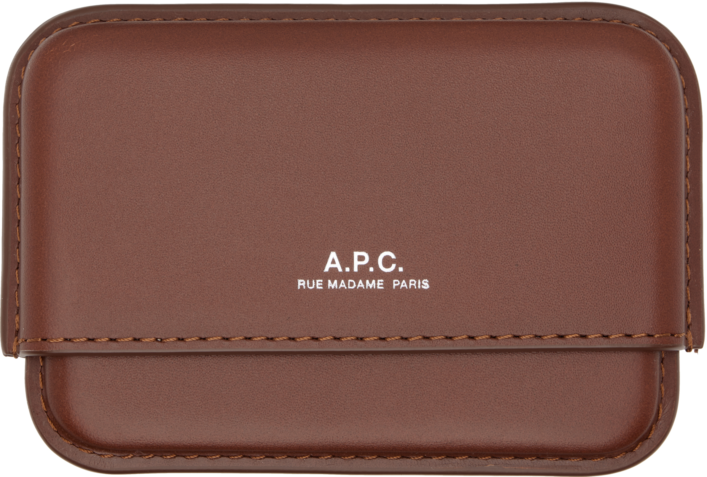 Apc Tan Magna Carta Card Holder In Burgundy