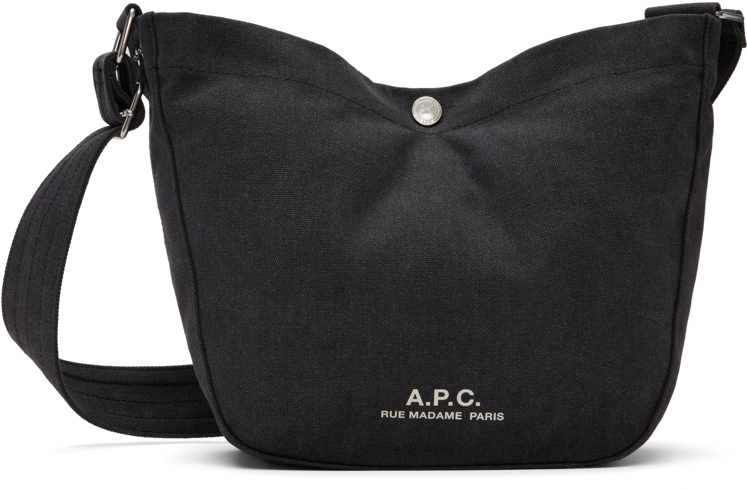 【関税込み】A.P.C. グレー スモール Journal サッチェル A.P.C.: グレー スモール Journal サッチェル | SSENSE 日本