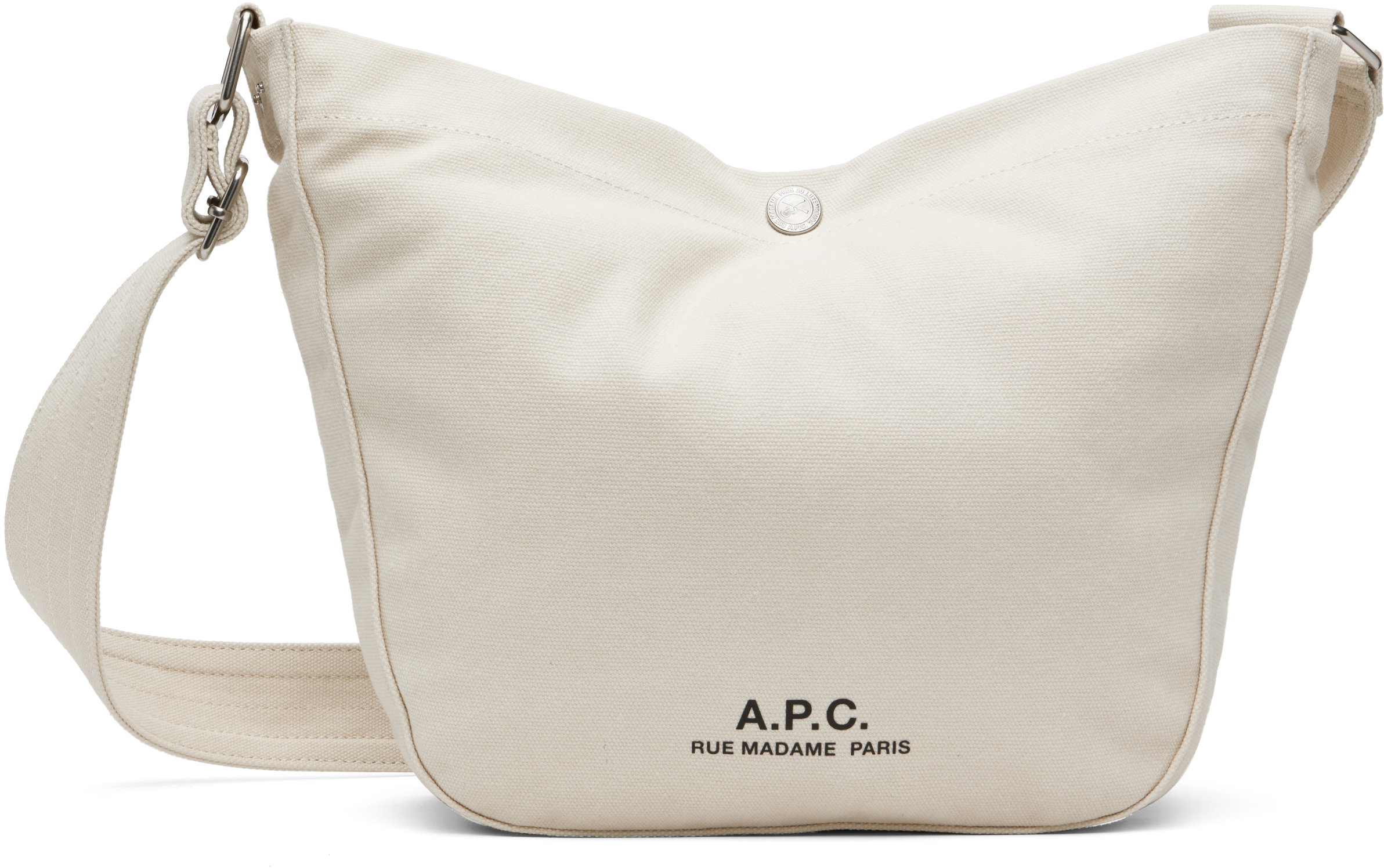 【関税込み】A.P.C. オフホワイト スモール Journal サッチェル A.P.C.: オフホワイト スモール Journal サッチェル | SSENSE 日本