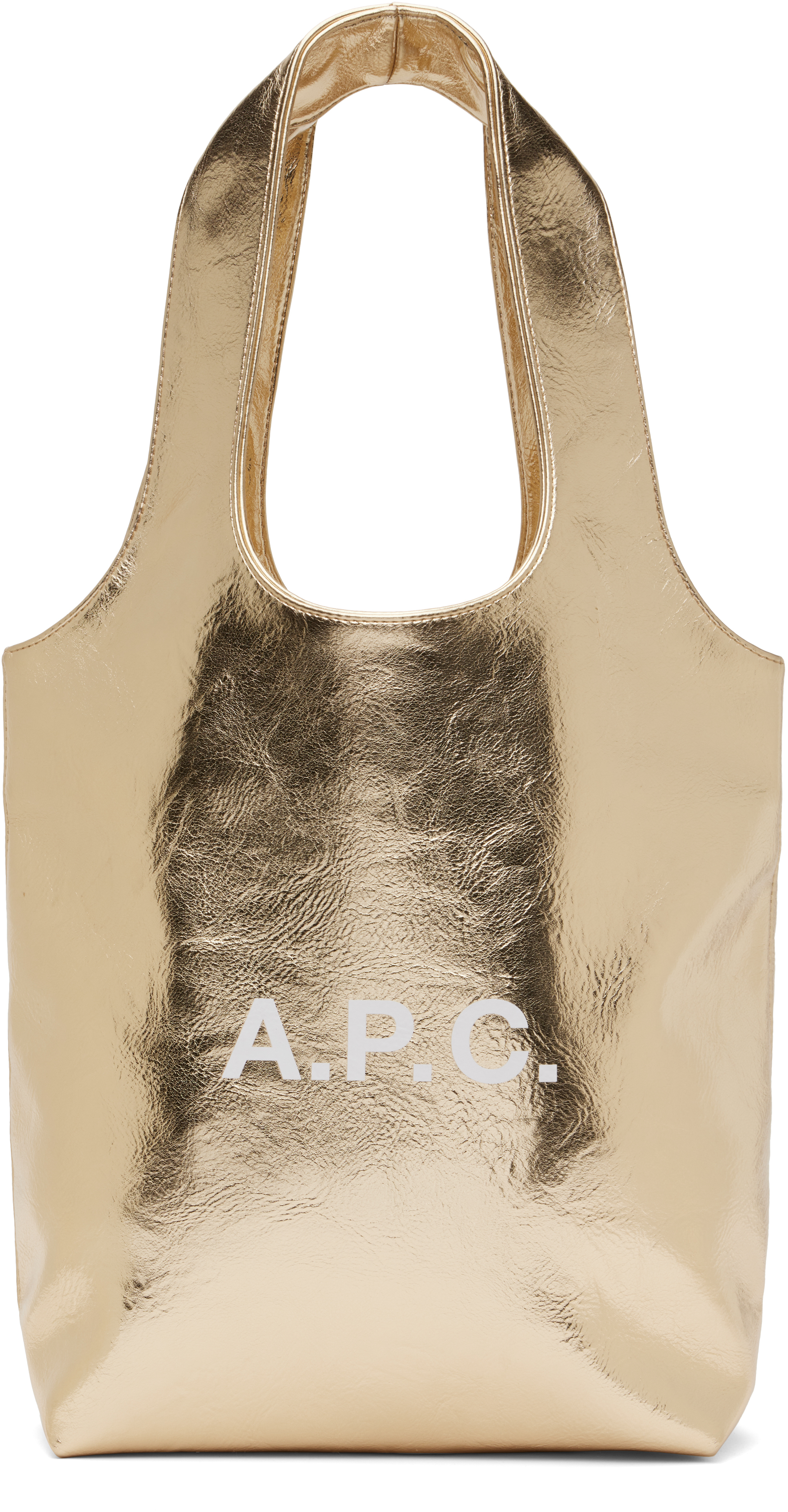 トートバッグ Ninon Small Shopping Bag - A.P.C. - Synthetic - Gold Crossbody bags A.P.C. Ninon Small Tote Bag Pale Goldstone