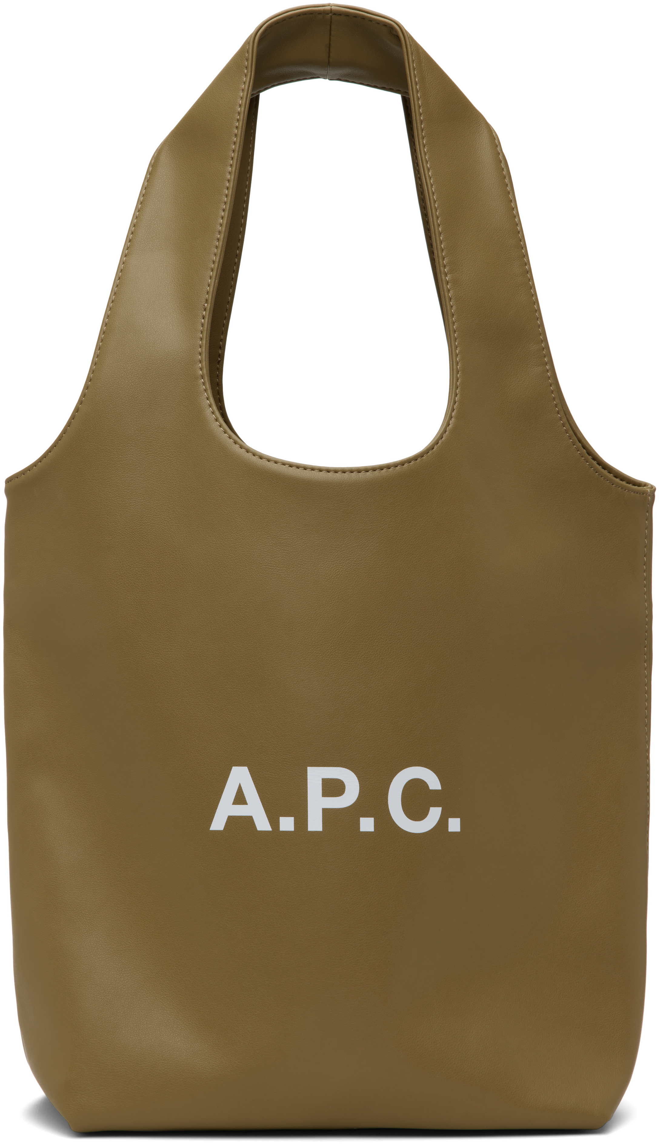 【関税込み】A.P.C. カーキ Ninon トートバッグ A.P.C.: カーキ スモール Ninon トートバッグ | SSENSE 日本